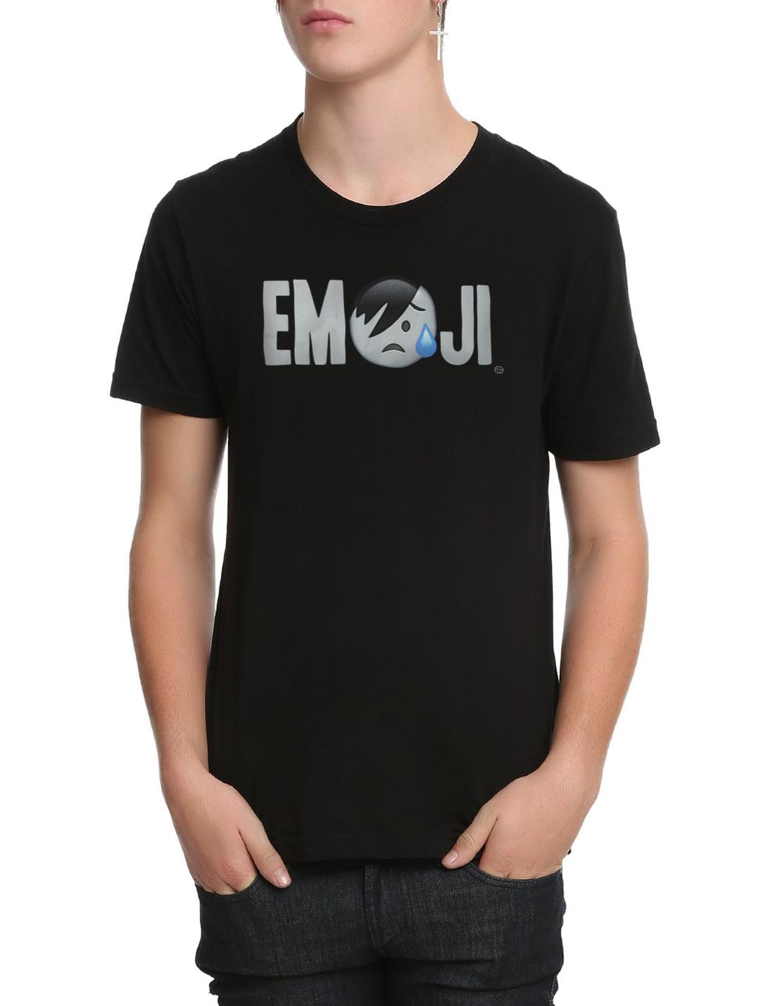 Emo Emoji T-Shirt, BLACK, hi-res