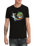 Unicorn Cat Ride T-Shirt, BLACK, hi-res