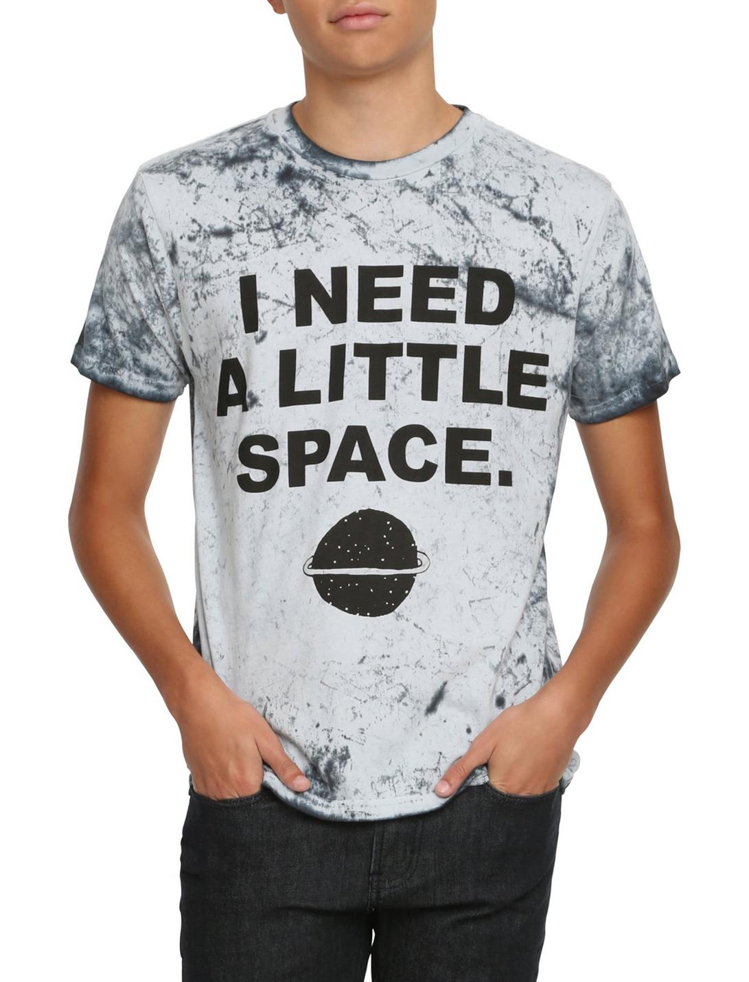 A Little Space Acid Wash T-Shirt, BLACK, hi-res