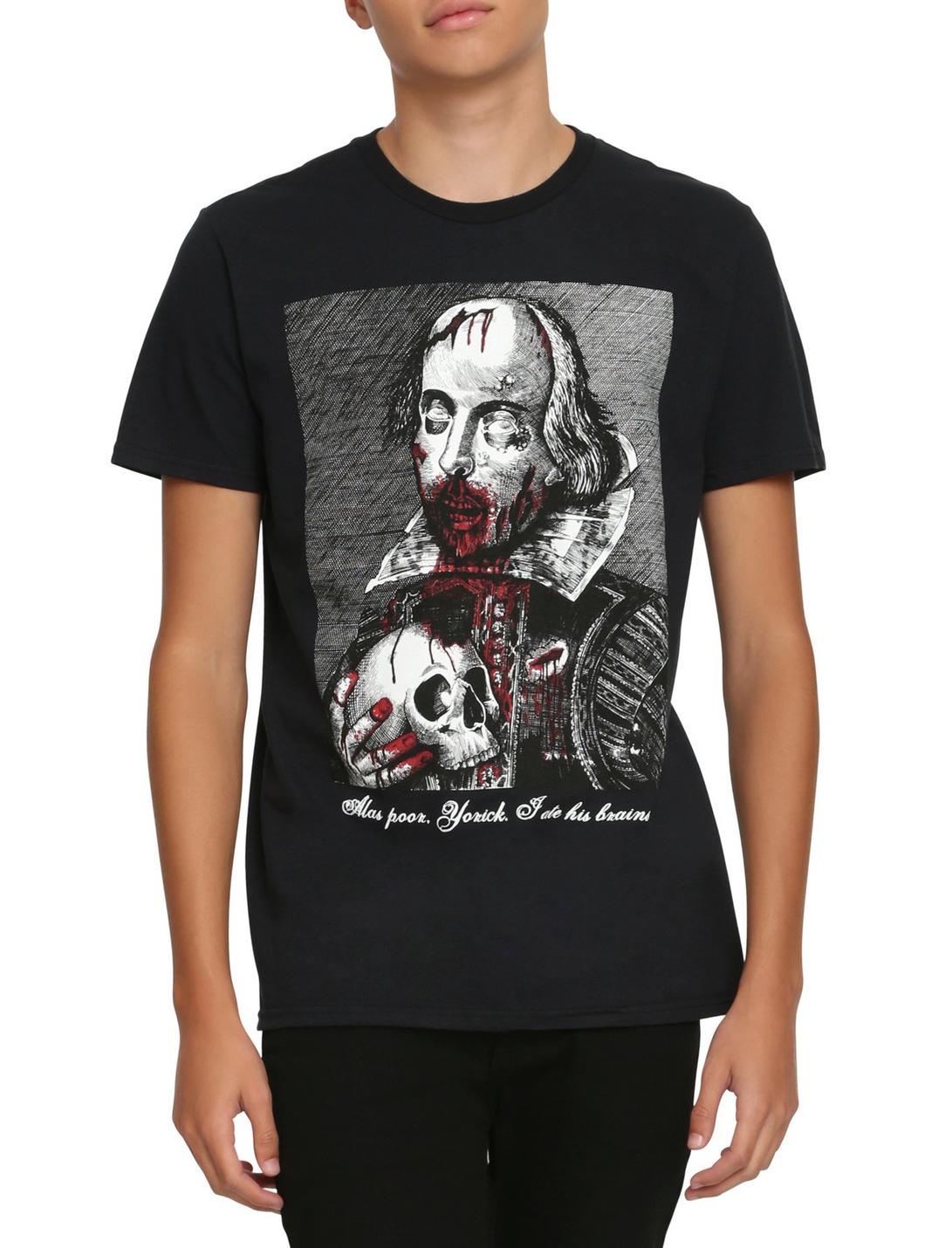 Zombie Shakespeare T-Shirt, BLACK, hi-res