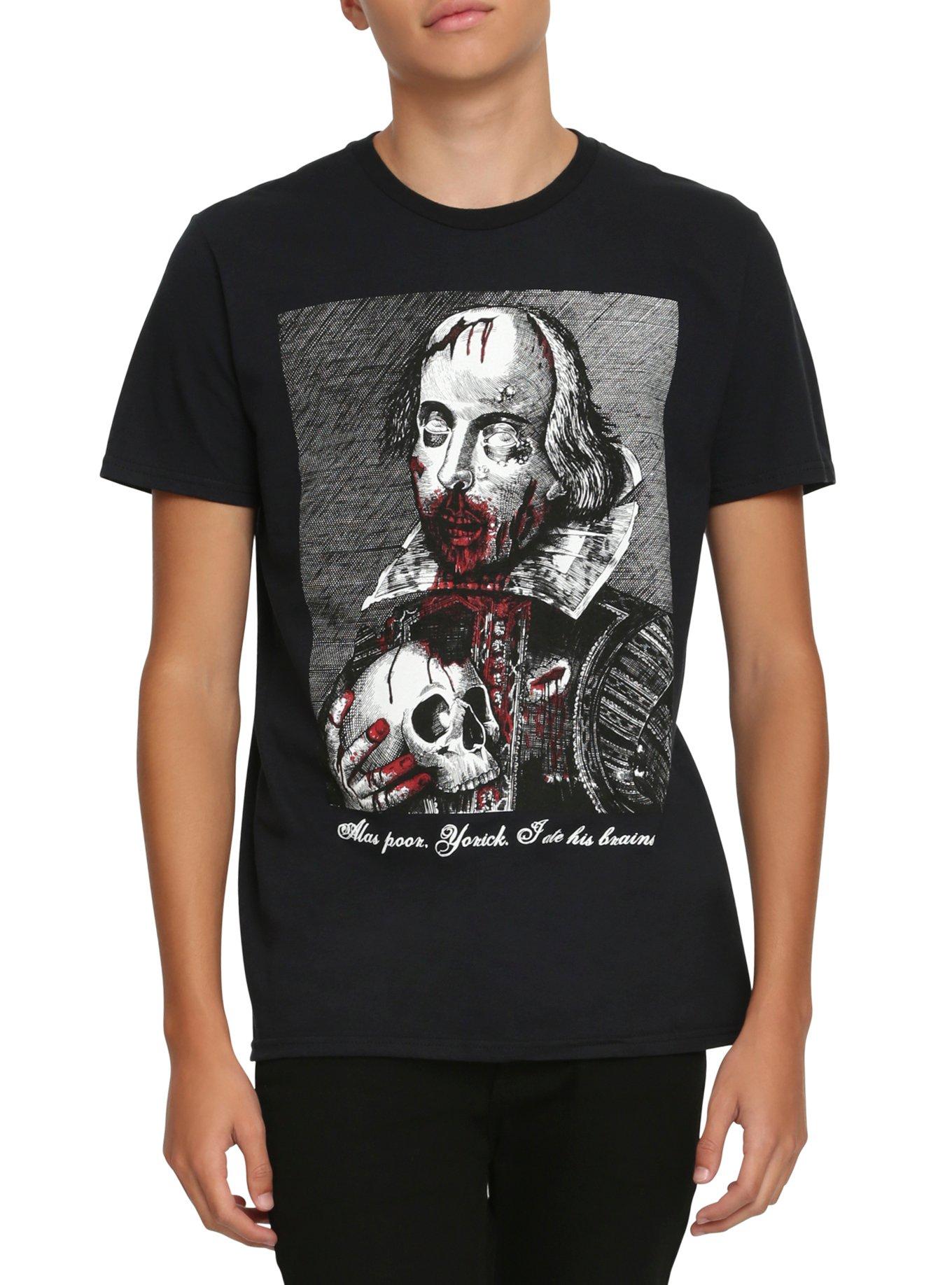 Zombie Shakespeare T-Shirt, BLACK, hi-res
