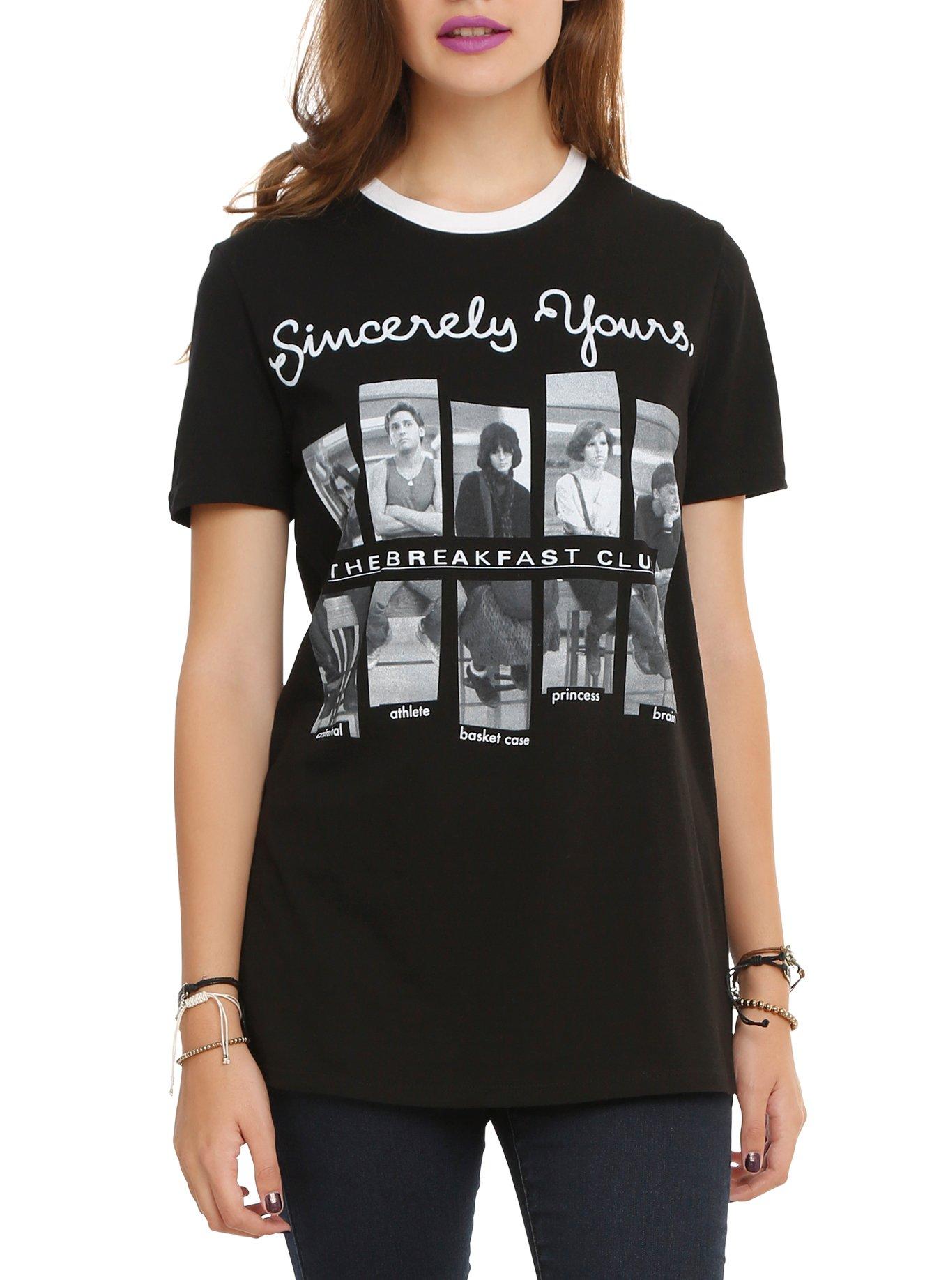 The Breakfast Club Sincerely Yours Girls T-Shirt, BLACK, hi-res