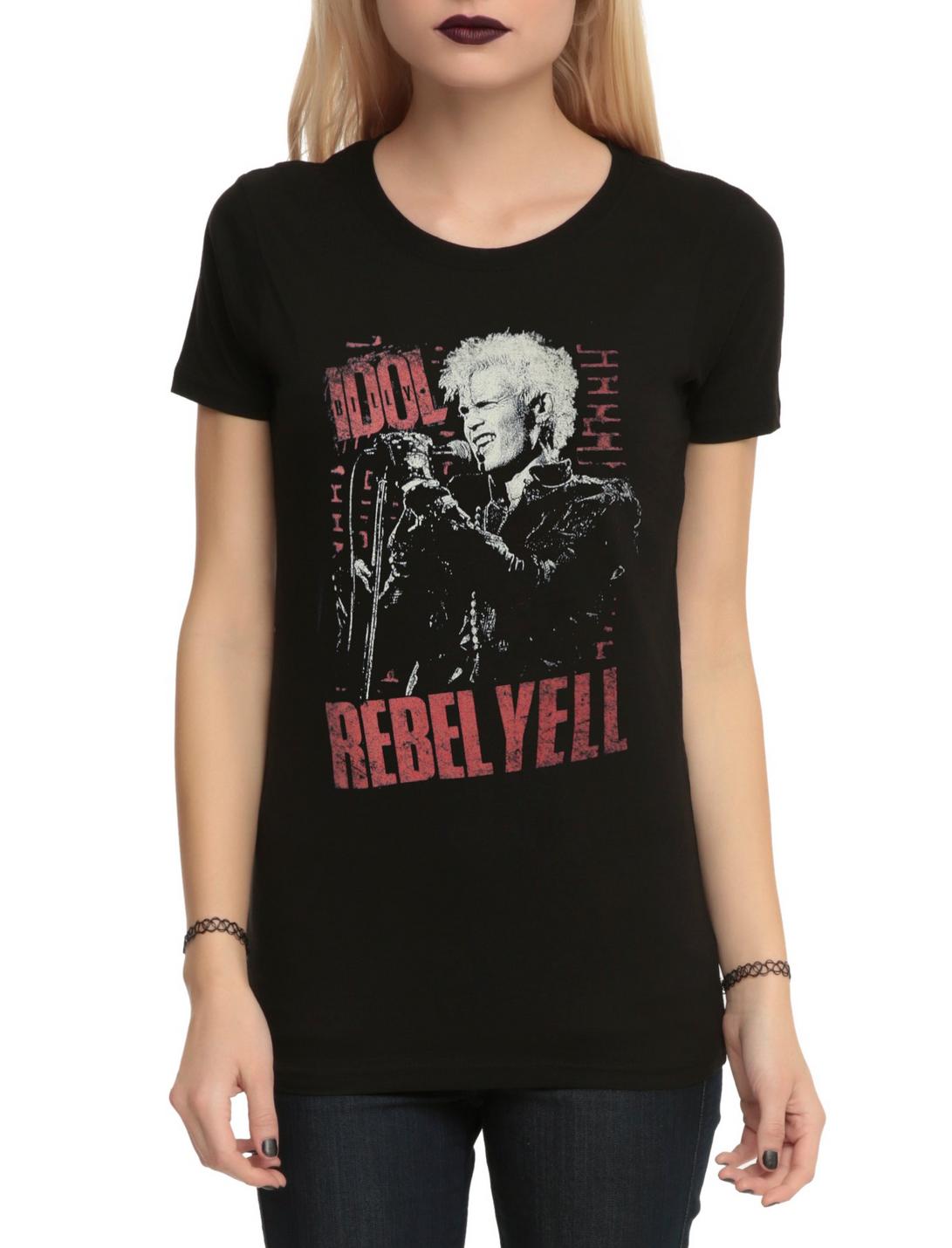 Billy Idol Rebel Yell Girls T-Shirt, BLACK, hi-res
