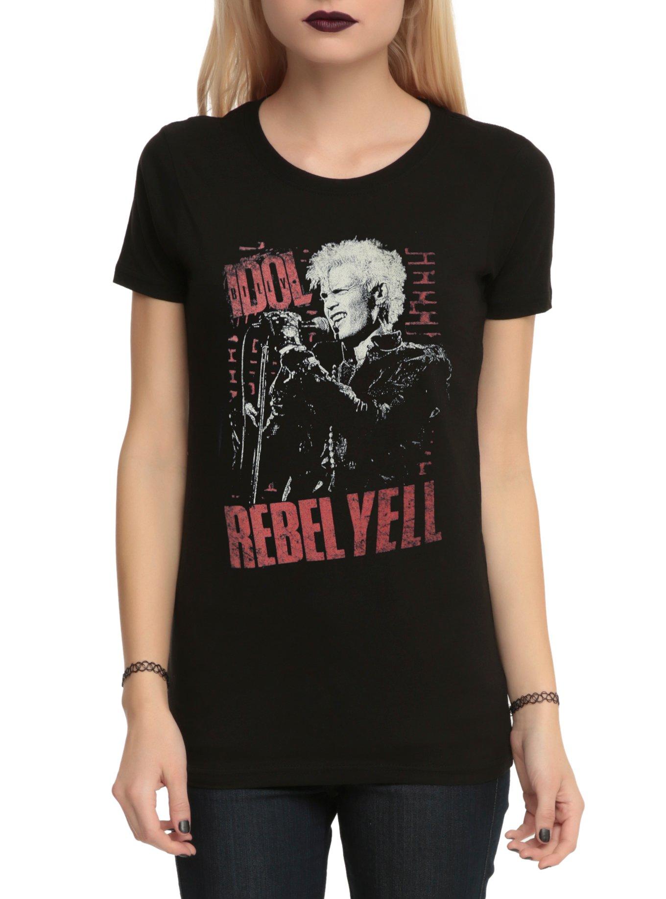 Billy Idol Rebel Yell Girls T-Shirt, BLACK, hi-res