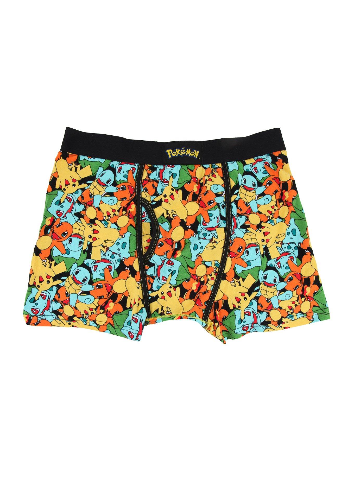 Pokemon Starters Boxer Briefs, BLACK, hi-res