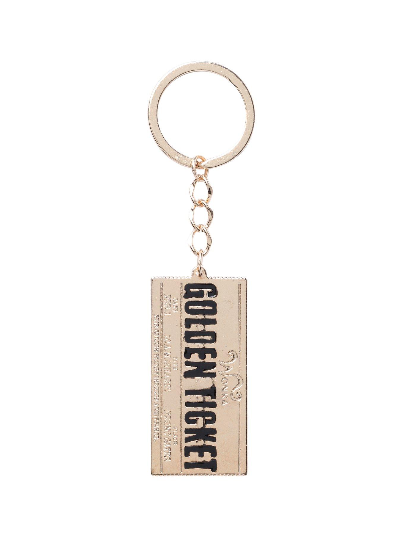 Charlie And The Chocolate Factory Wonka Golden Ticket Key Chain