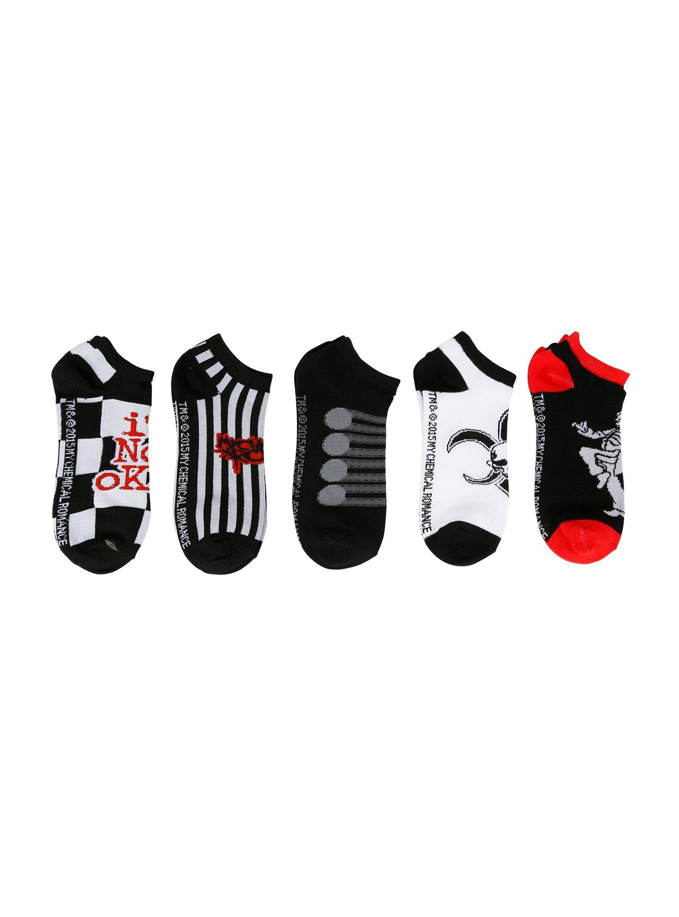 My Chemical Romance The Black Parade No-Show Socks 5 Pair | Hot Topic