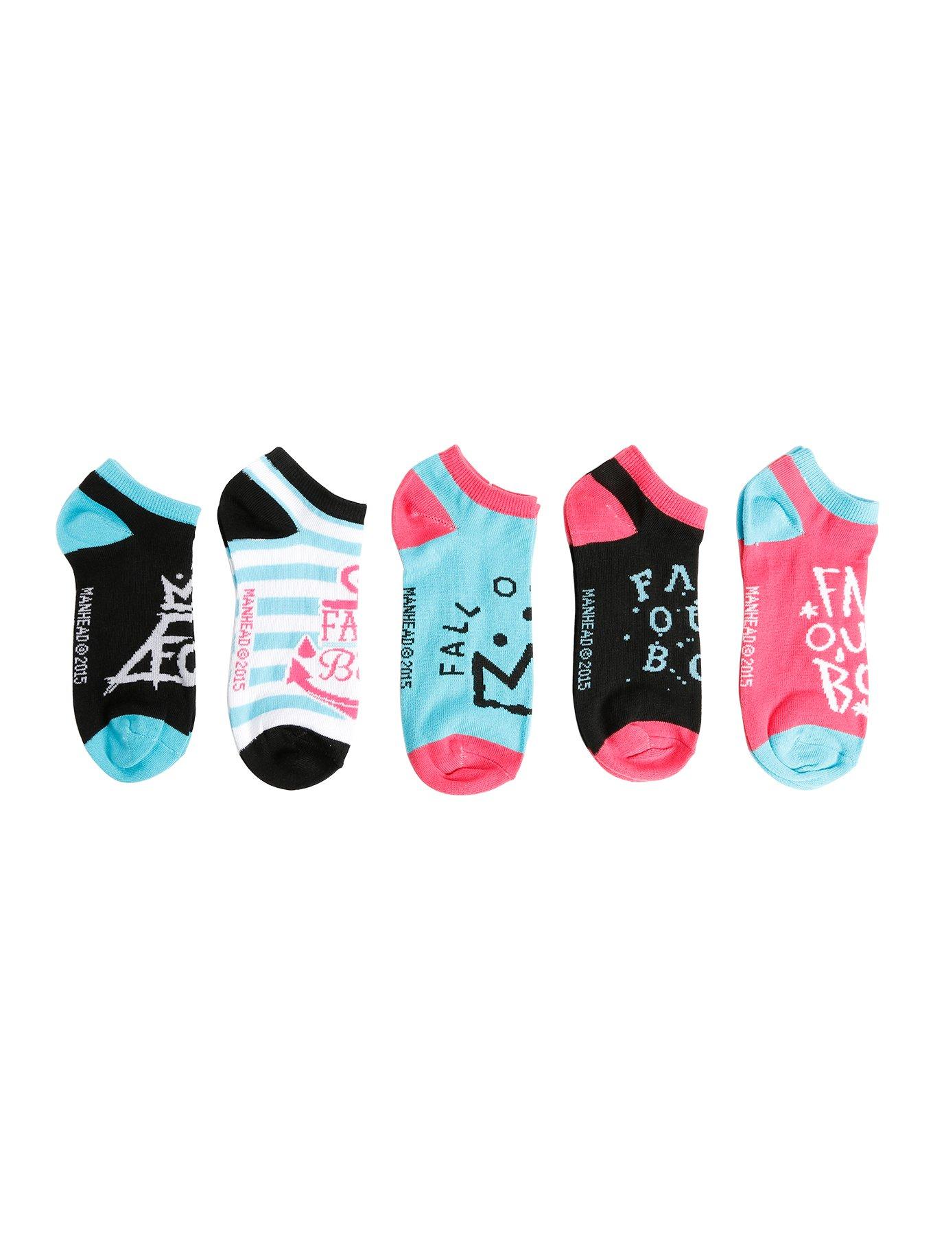 Fall Out Boy Logo No-Show Socks, , hi-res