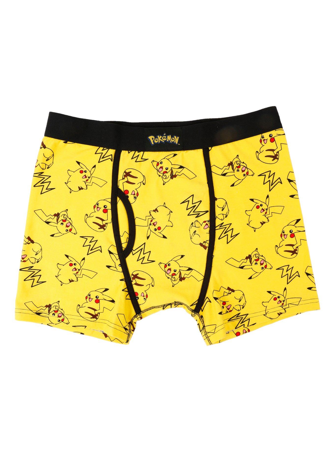 Pokemon Pikachu Boxer Briefs, BLACK, hi-res