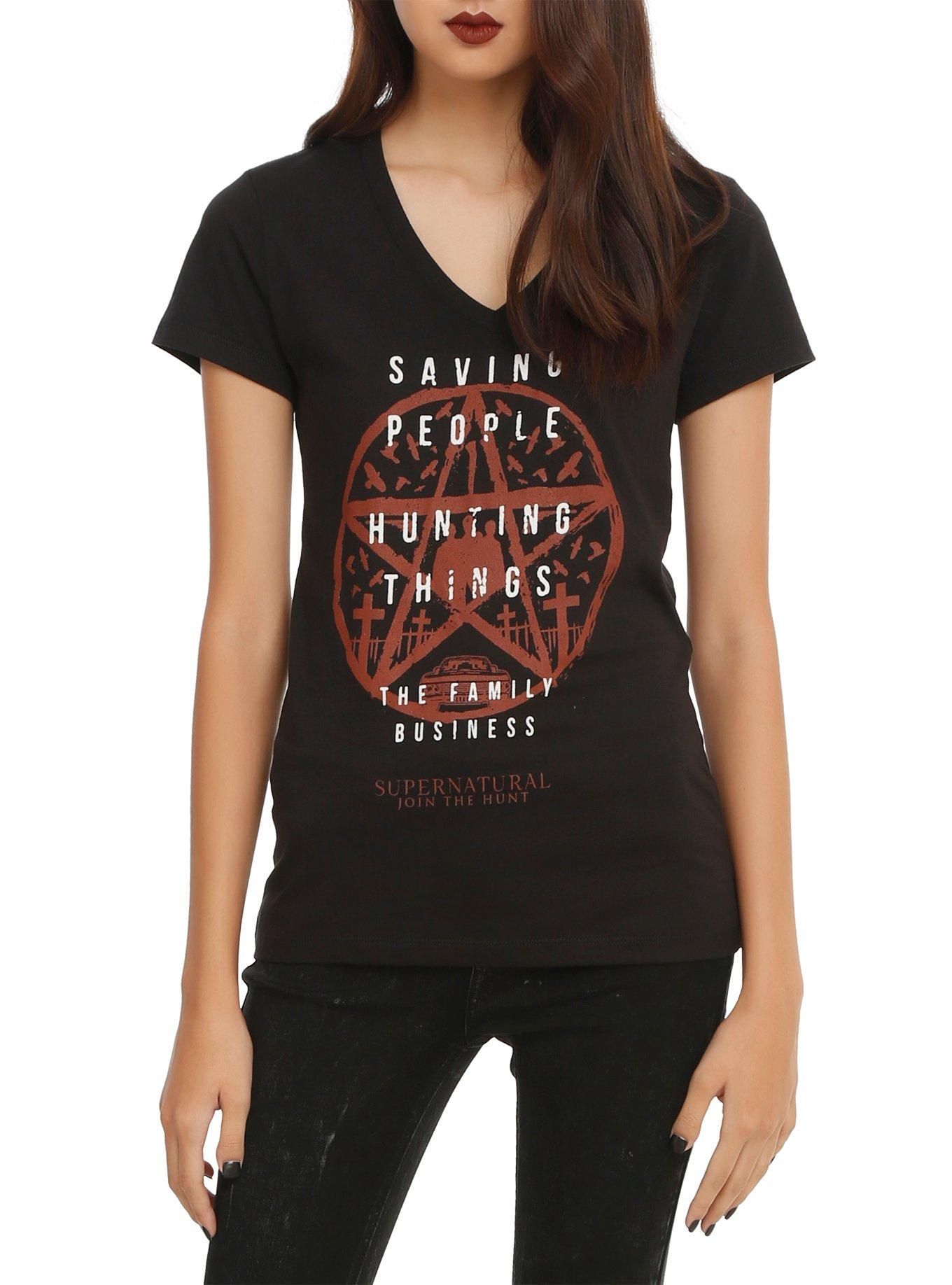 Supernatural Family Business Girls T-Shirt, BLACK, hi-res