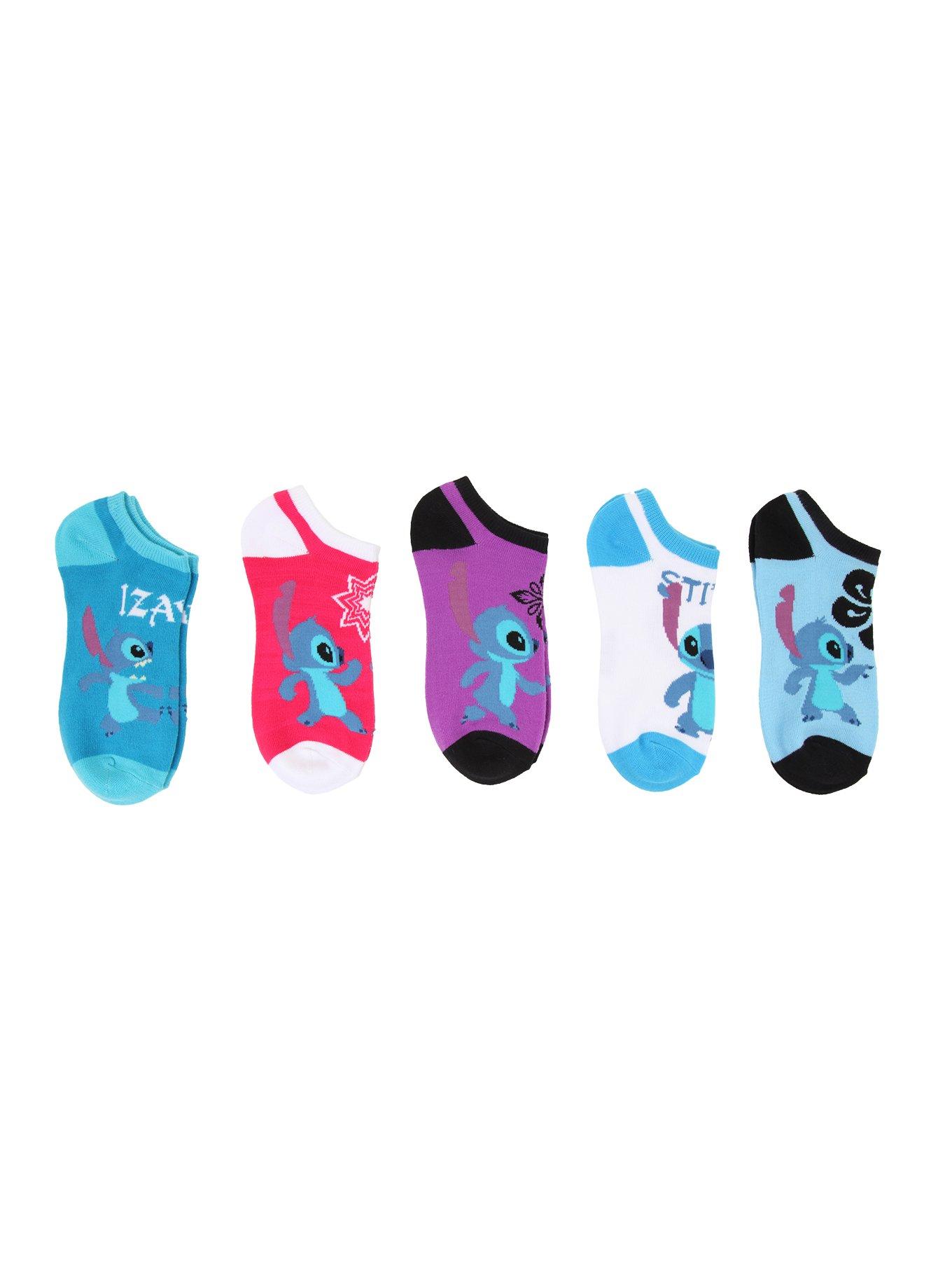 Disney Lilo & Stitch No-Show Socks 5 Pair, , hi-res