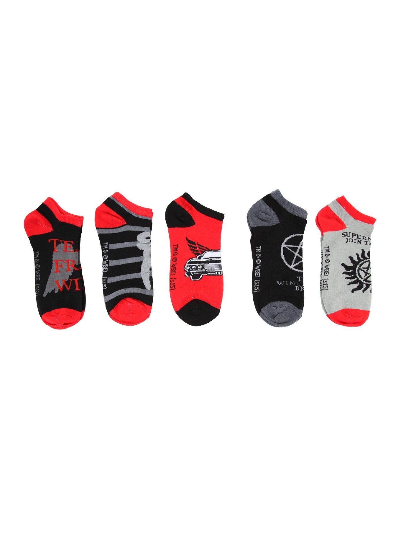Supernatural Mix & Match No-Show Socks 5 Pair, , hi-res