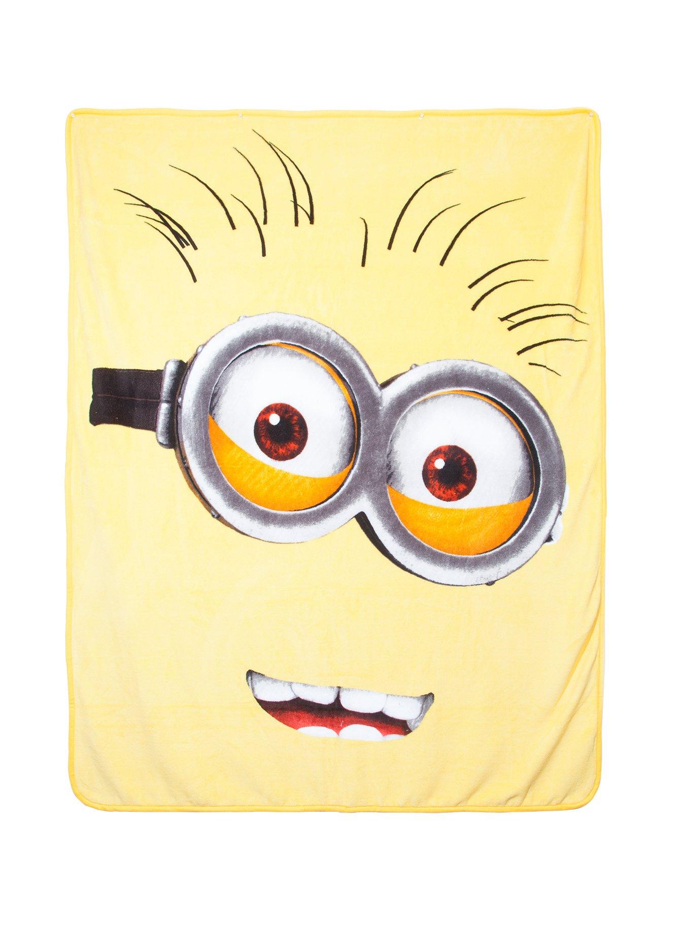 Despicable Me Minion Face Plush Throw, , hi-res