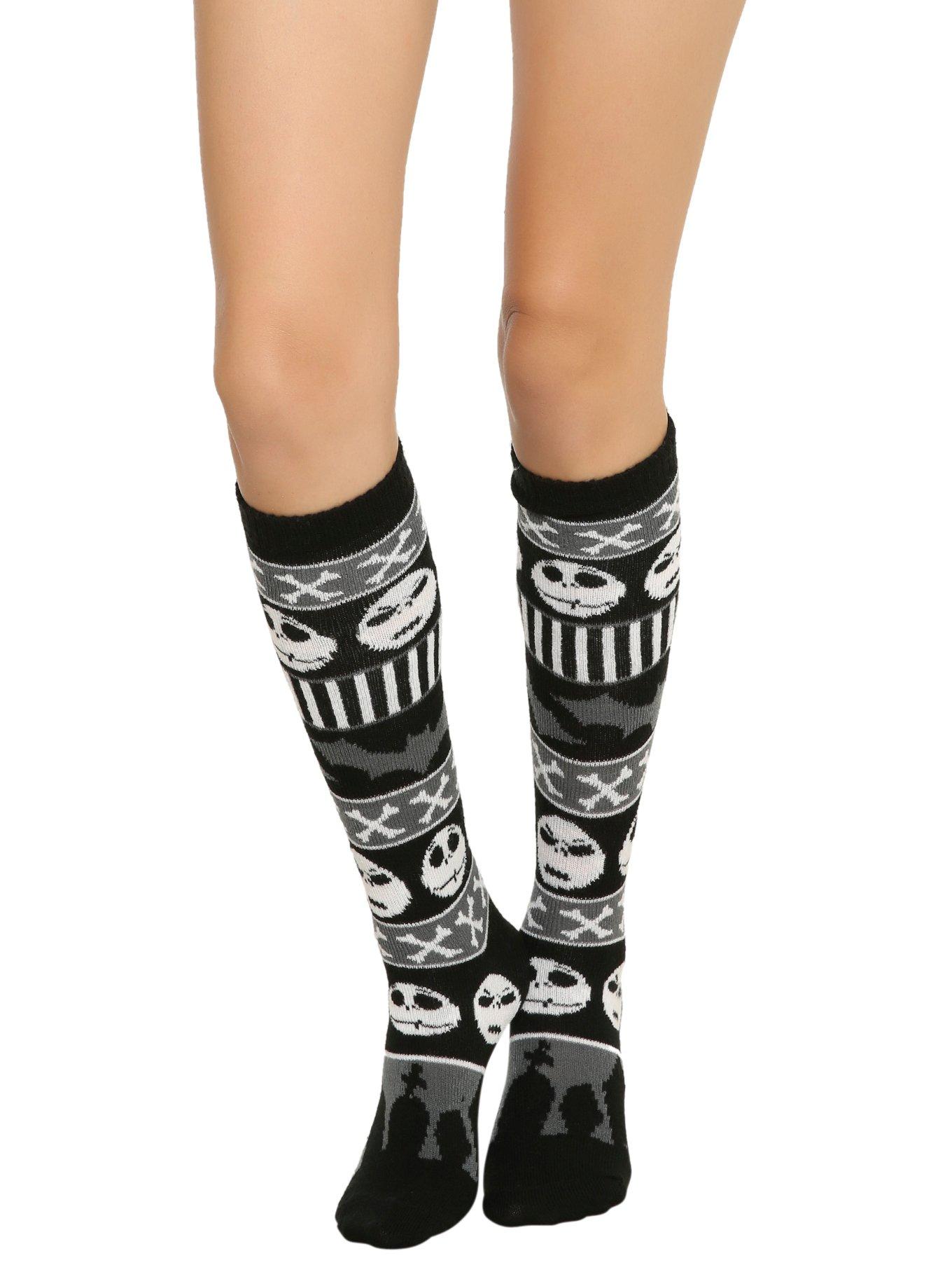 The Nightmare Before Christmas Jack Fair Isle Knee-High Socks, , hi-res