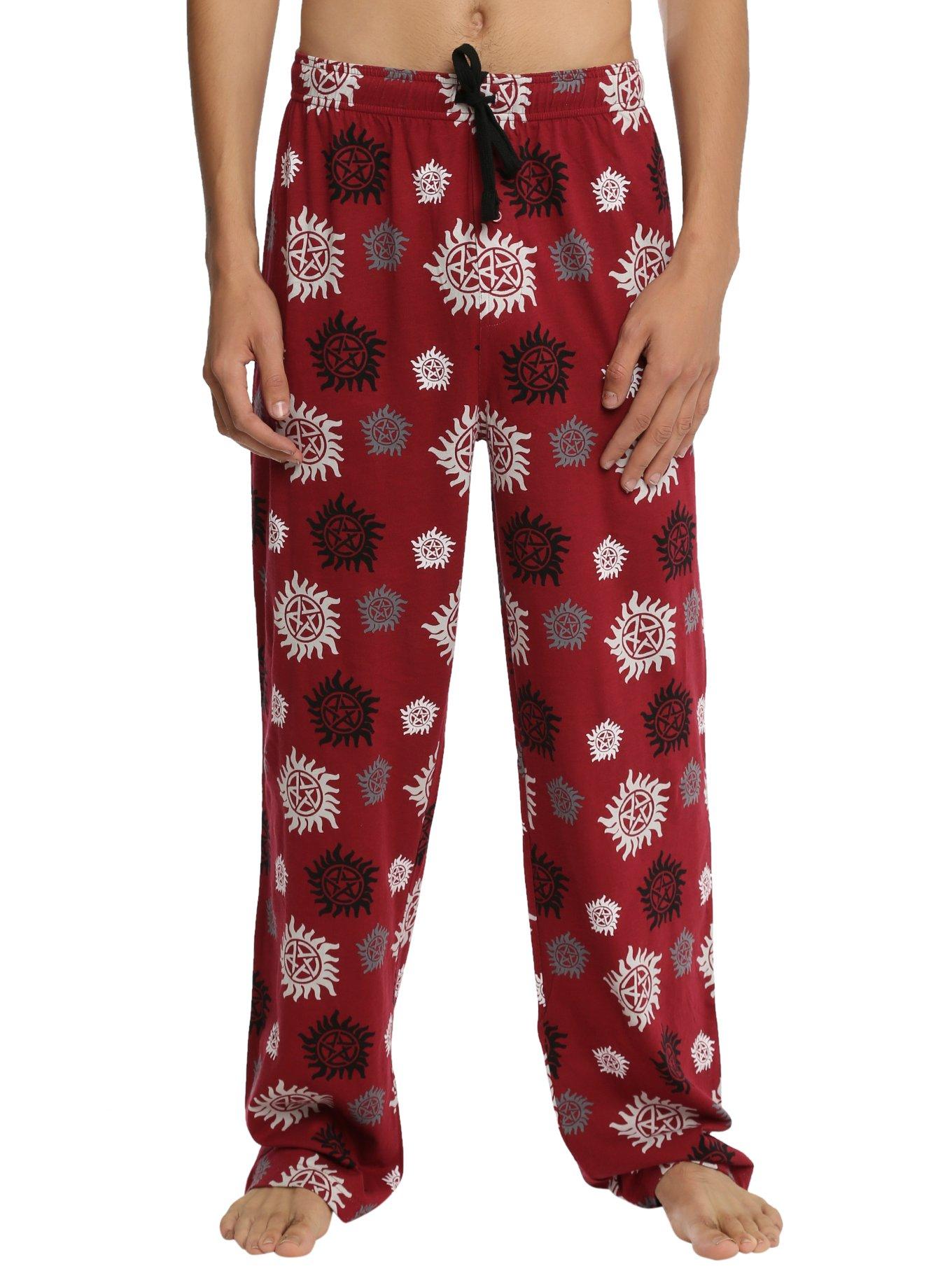 Supernatural Anti Possession Print Guys Pajama Pants Hot Topic