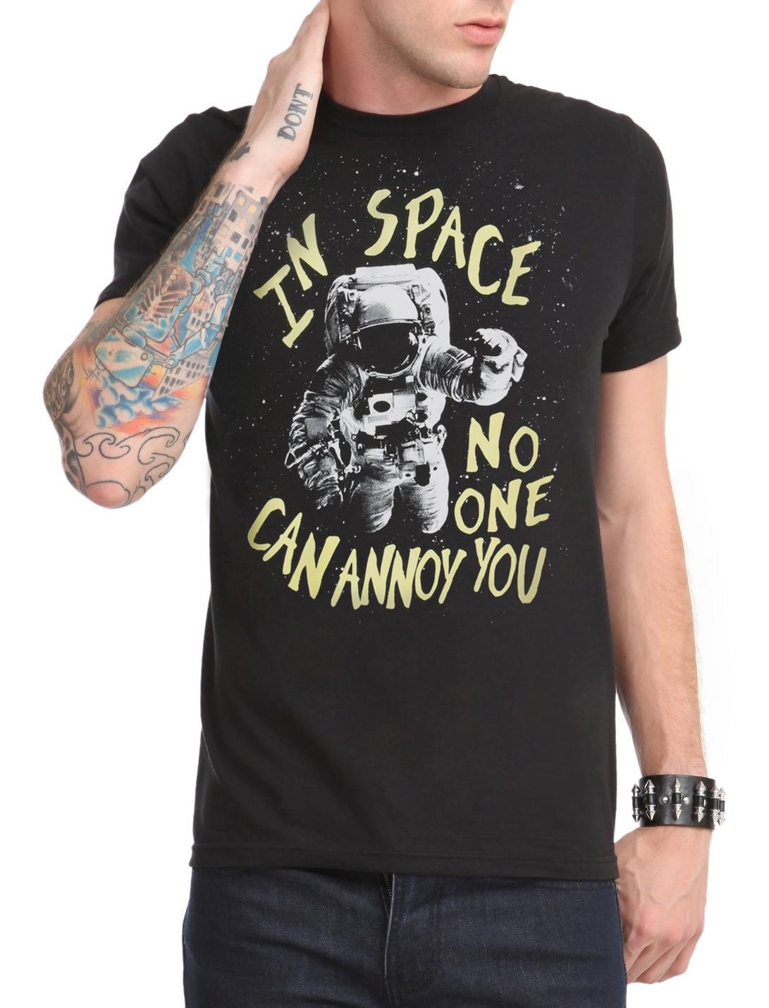 In Space No One Can Annoy You T-Shirt, BLACK, hi-res