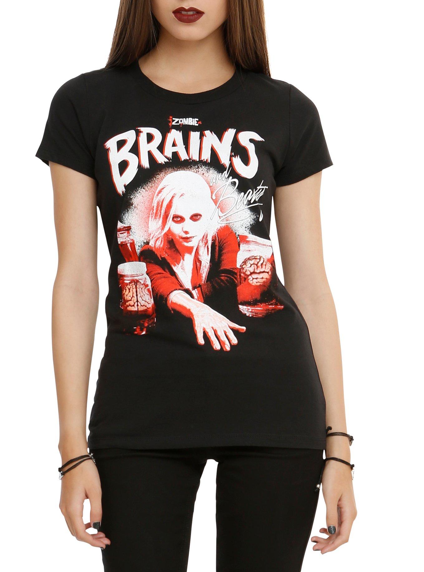 iZombie Brains And Beauty Girls T-Shirt, BLACK, hi-res