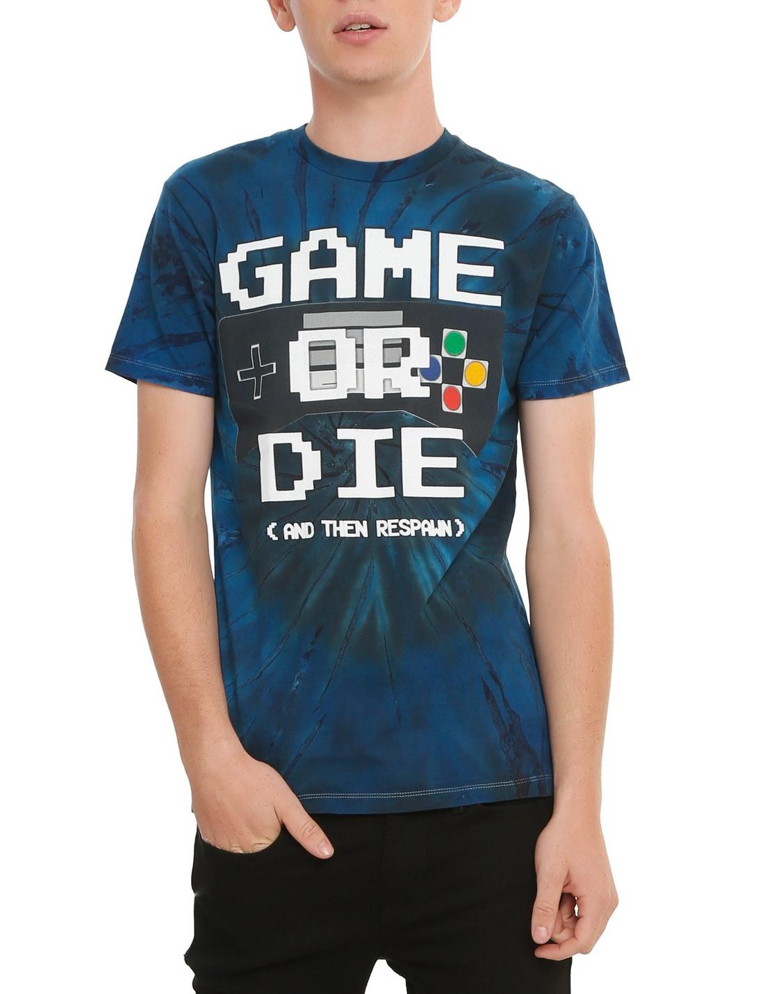 Game Or Die Tie Dye T-Shirt, ROYAL BLUE, hi-res