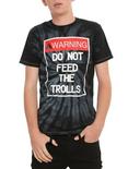Do Not Feed The Trolls Tie Dye T-Shirt, BLACK, hi-res