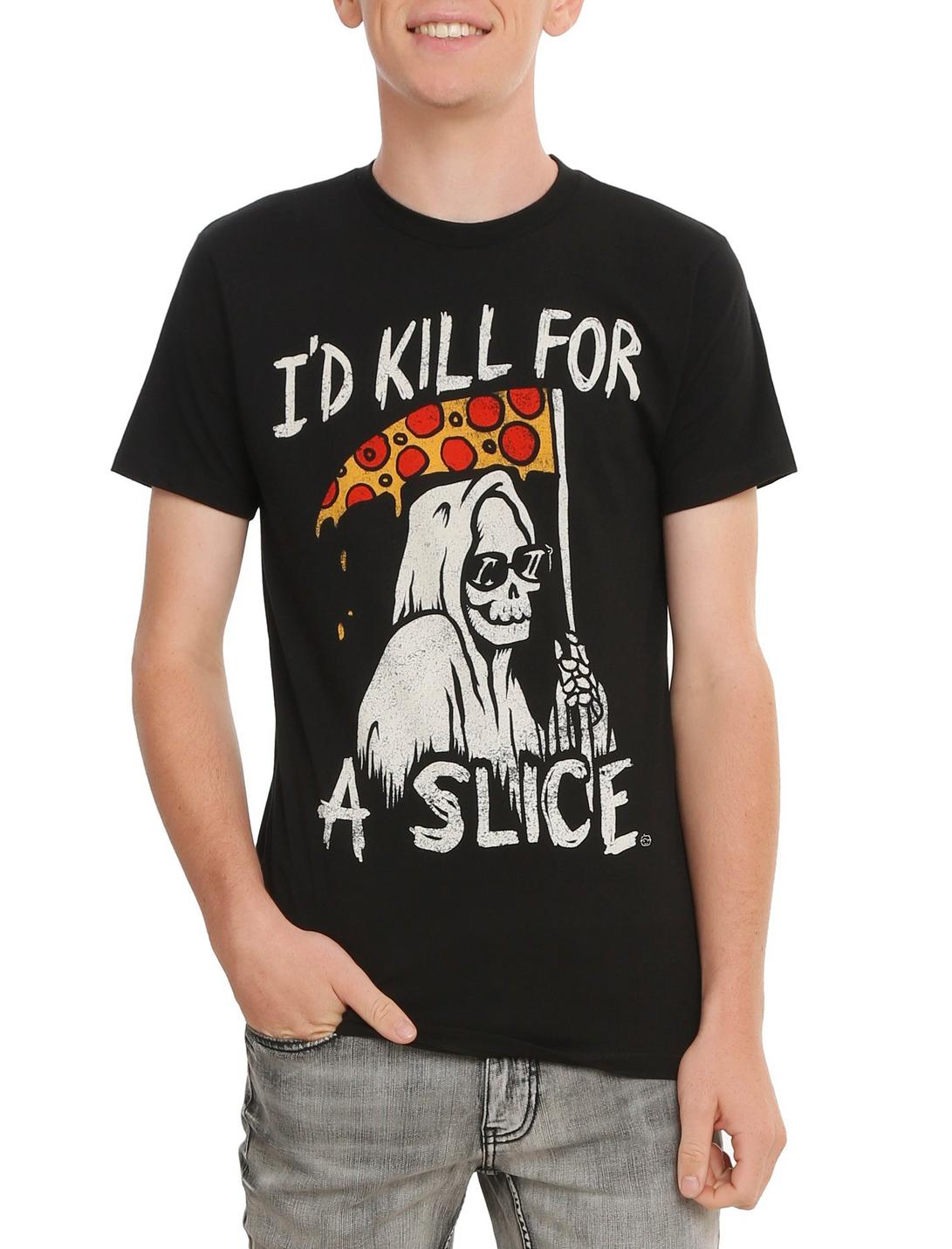 I'd Kill For A Slice T-Shirt, BLACK, hi-res