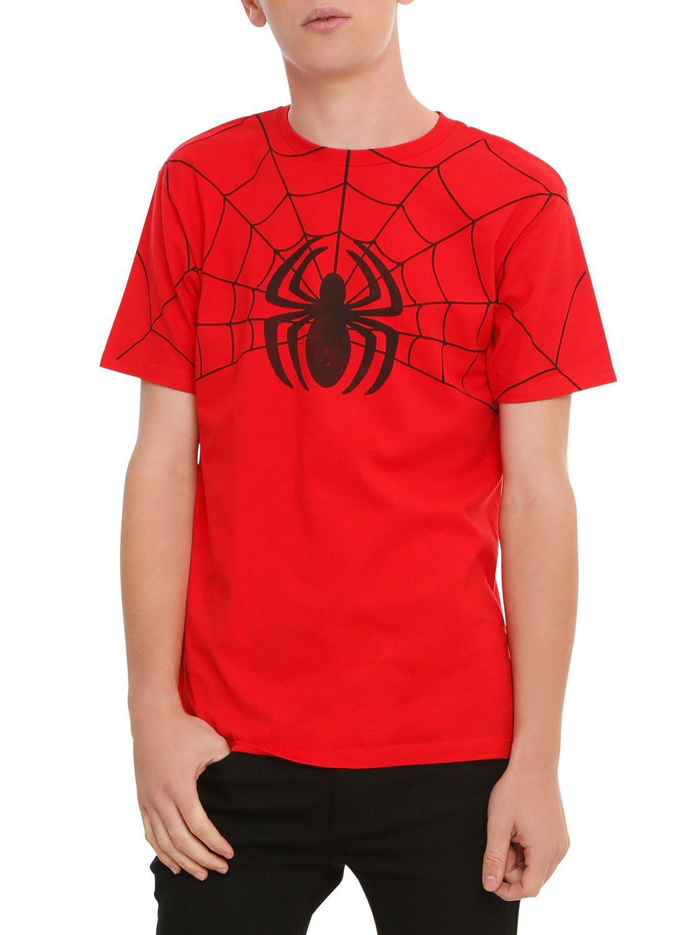 Marvel Spider-Man Classic Logo Web T-Shirt Topic | Hot