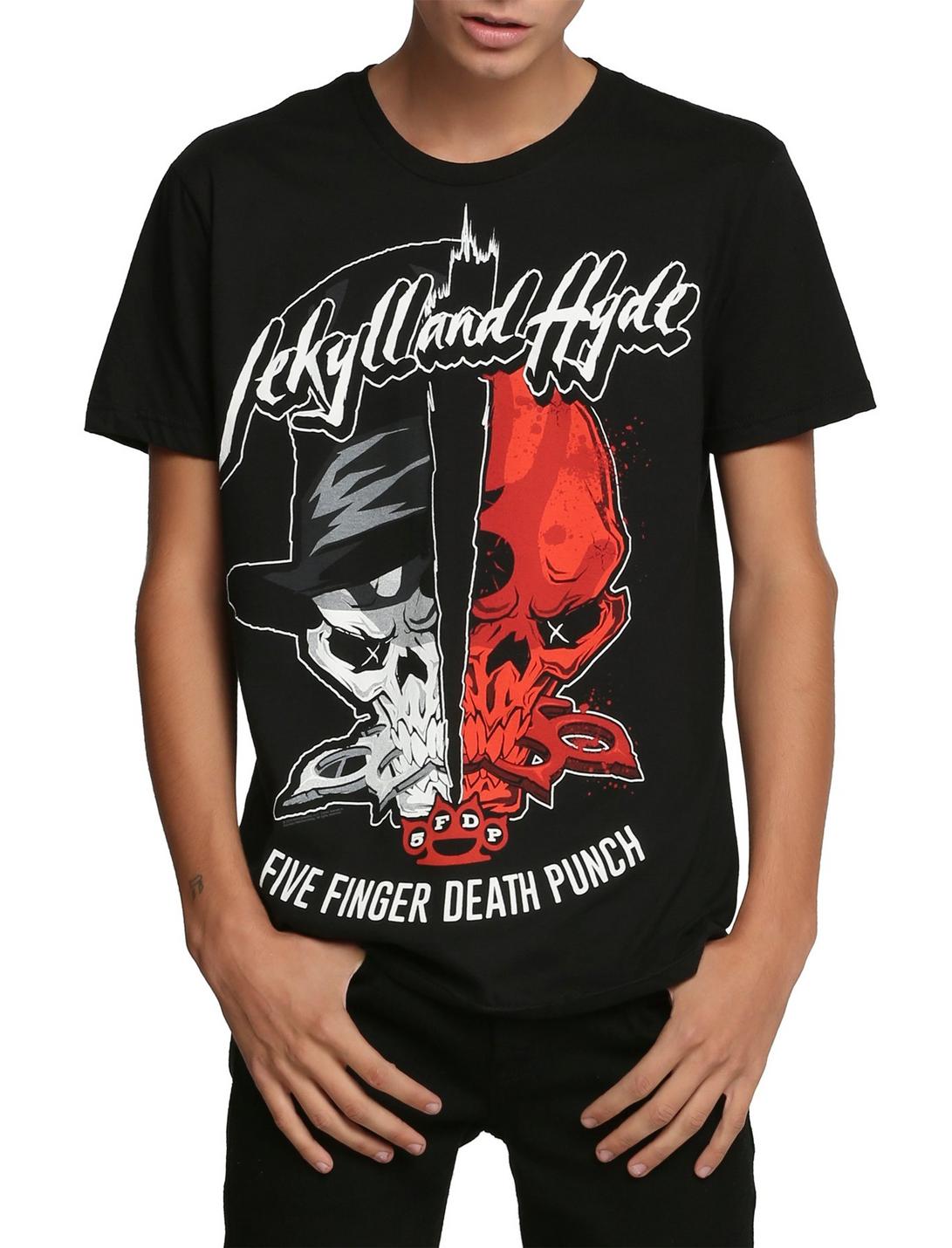 Five Finger Death Punch Jekyll And Hyde T-Shirt, BLACK, hi-res