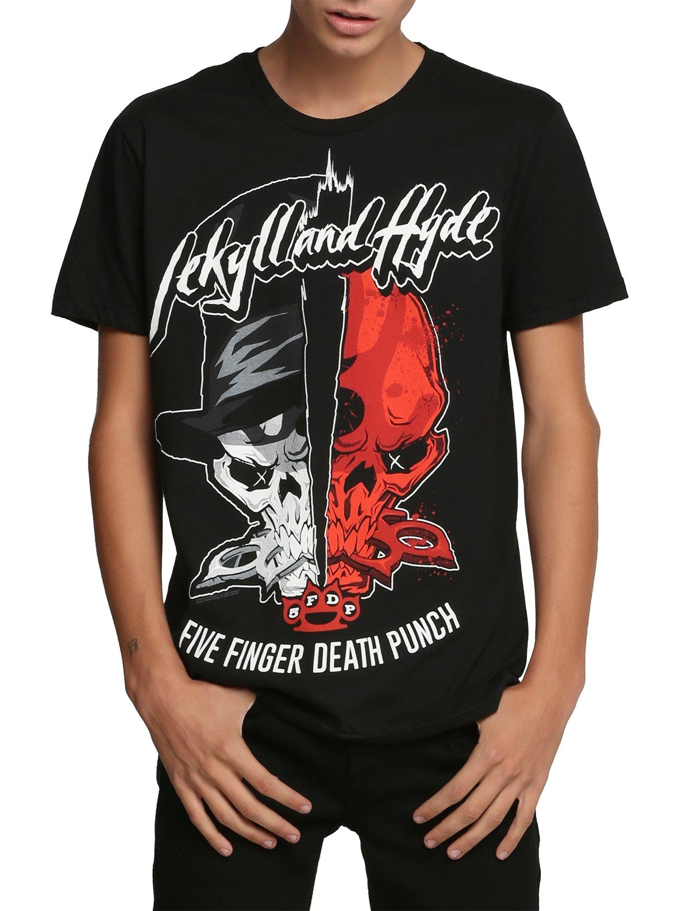 Five Finger Death Punch Jekyll And Hyde T-Shirt, BLACK, hi-res