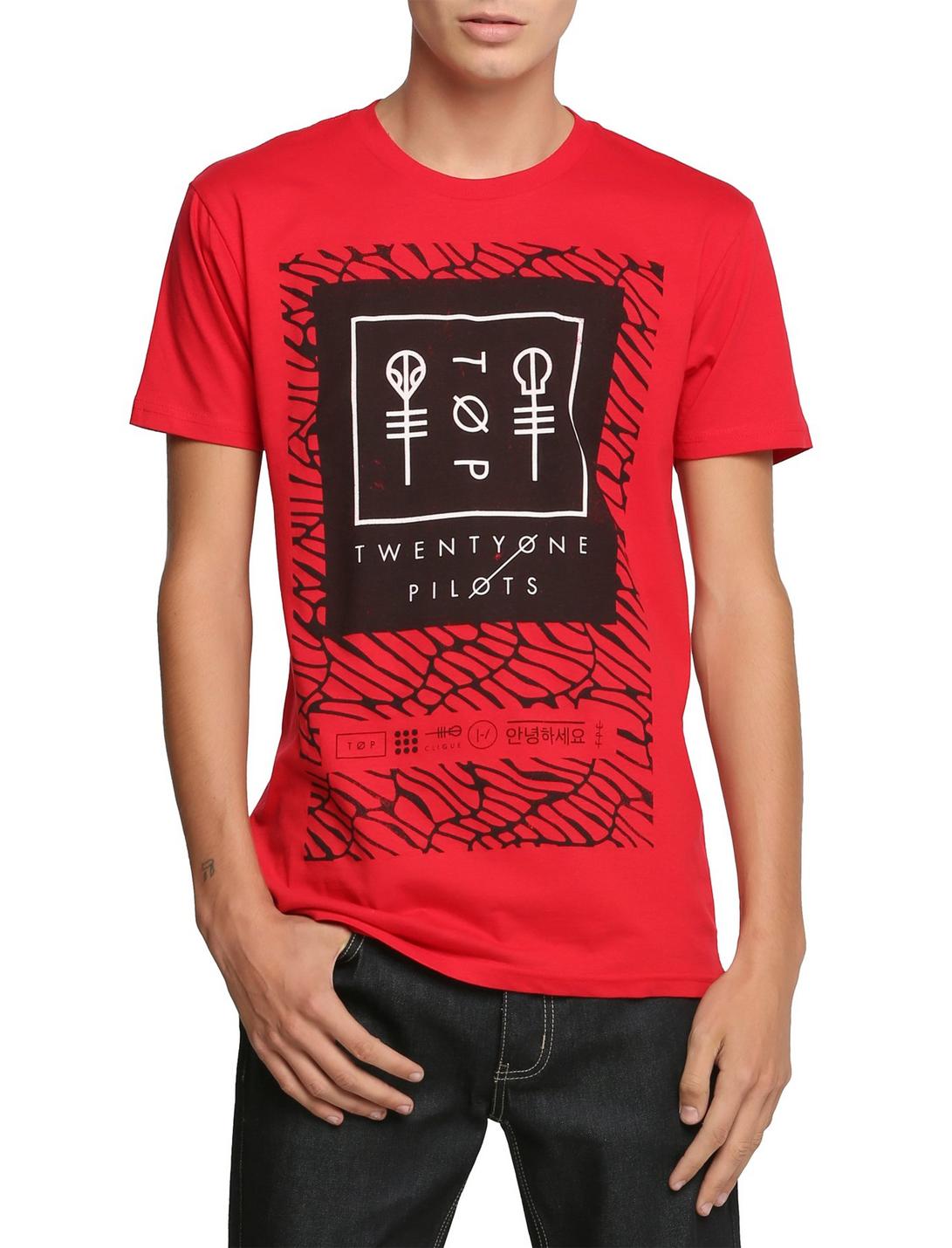 Twenty One Pilots Red Scale T-Shirt, RED, hi-res