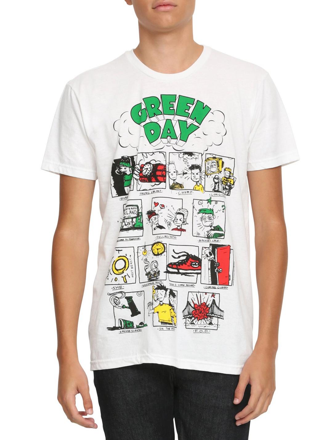 Green Day Dookie Songs T-Shirt, WHITE, hi-res