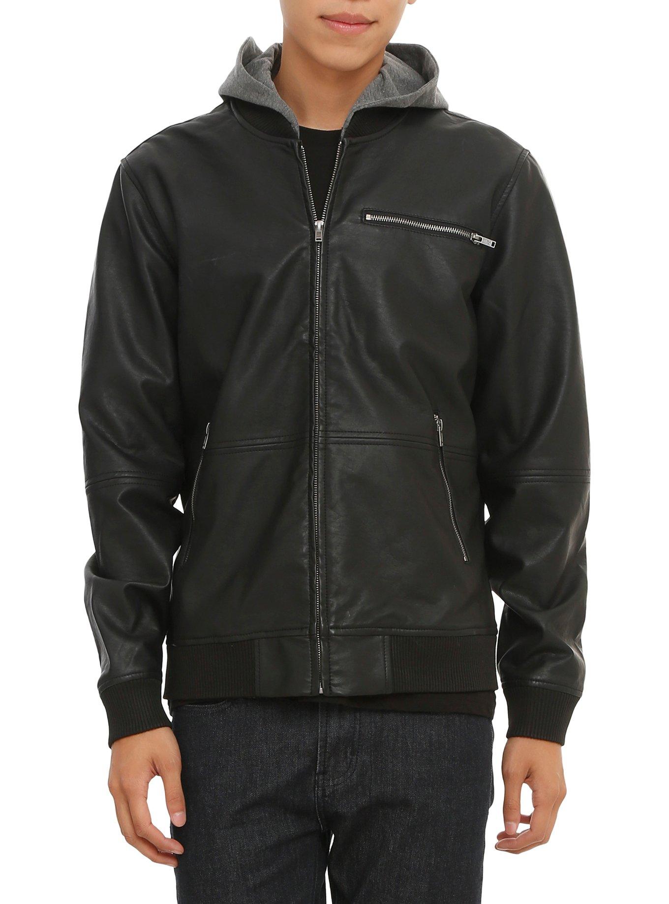 XXX RUDE Black Hooded Bomber Jacket | Hot Topic