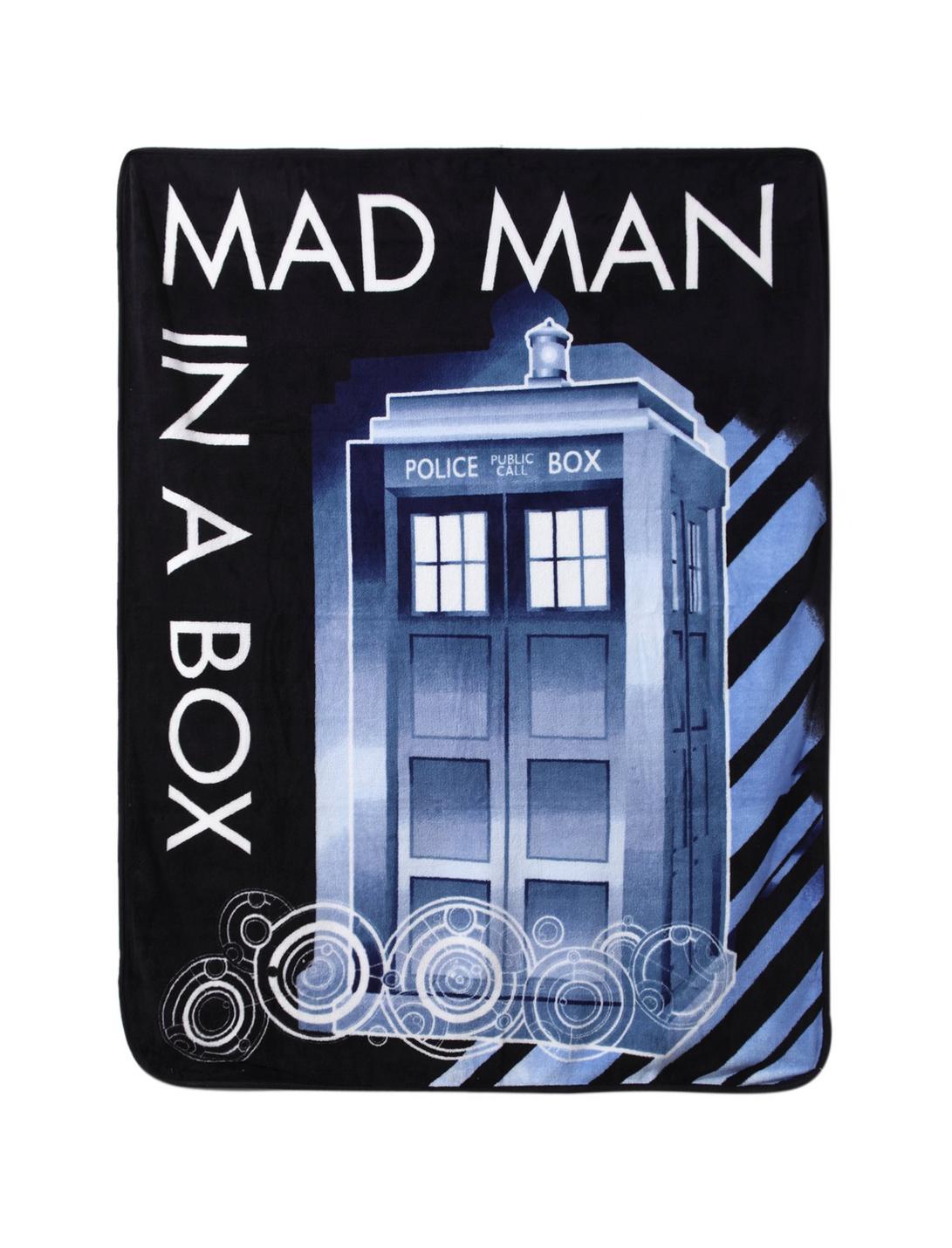 Doctor Who Mad Man In A Box Comfy Throw, , hi-res