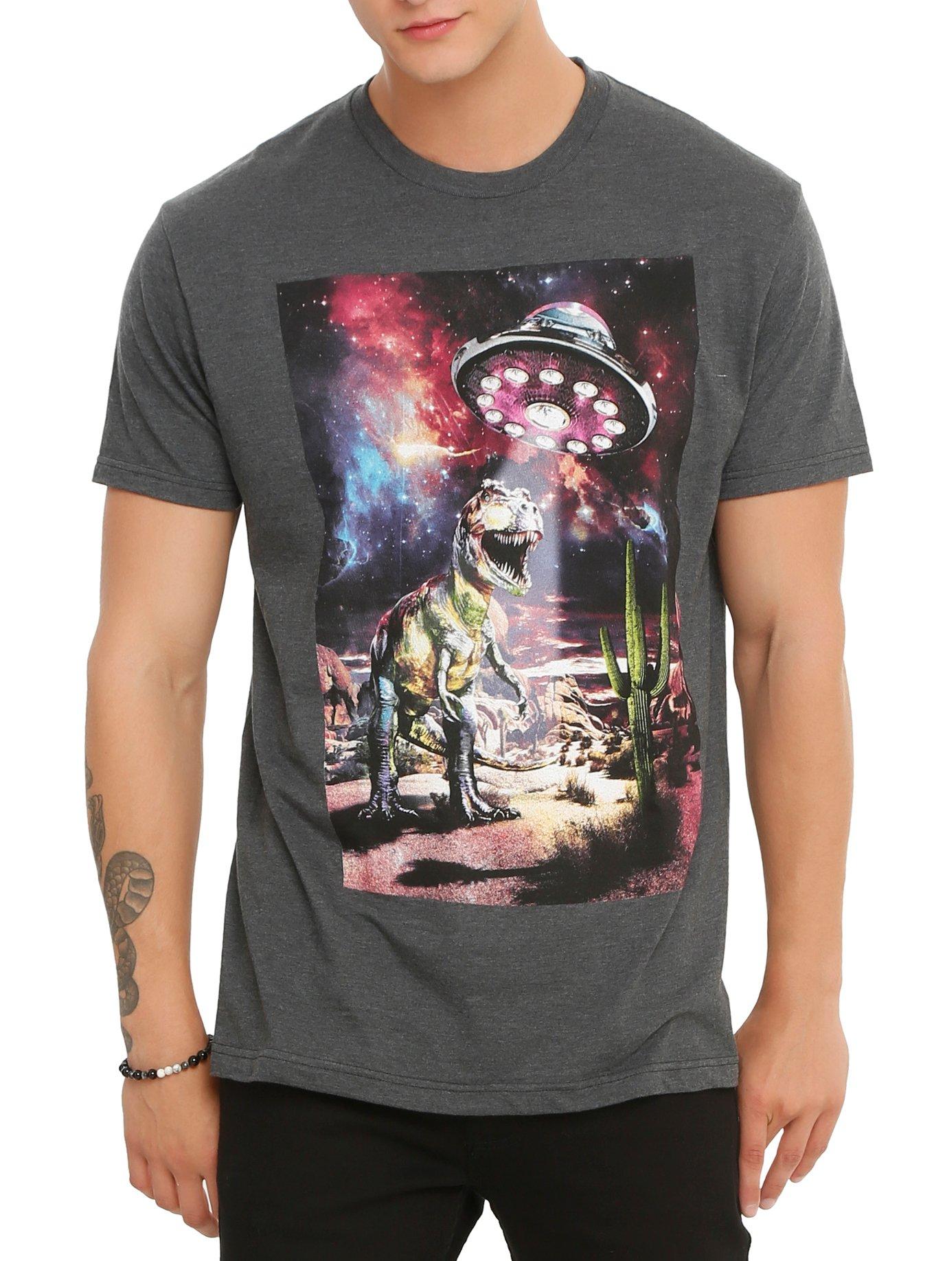 UFO T-Rex Desert T-Shirt, BLACK, hi-res