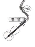 LOVEsick Violin Piano Charm Necklace, , hi-res