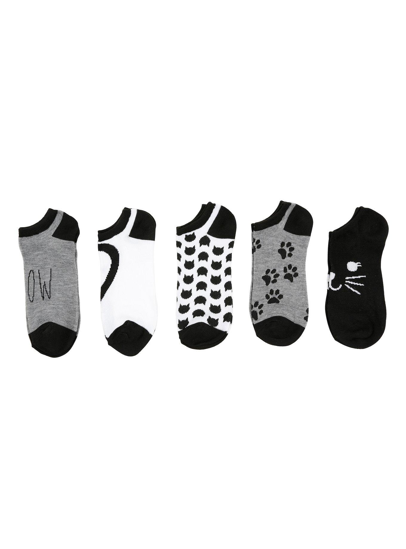 Cats No-Show Socks, , hi-res