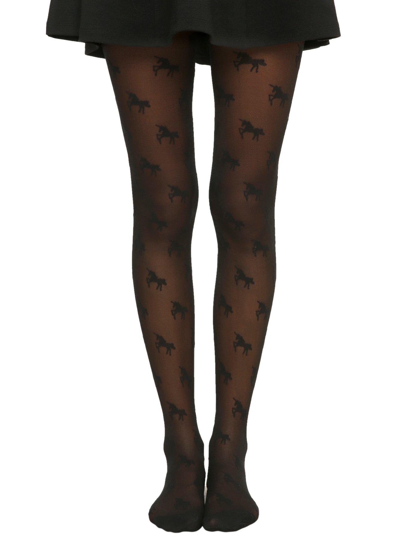 Black Unicorn Tights, BLACK, hi-res