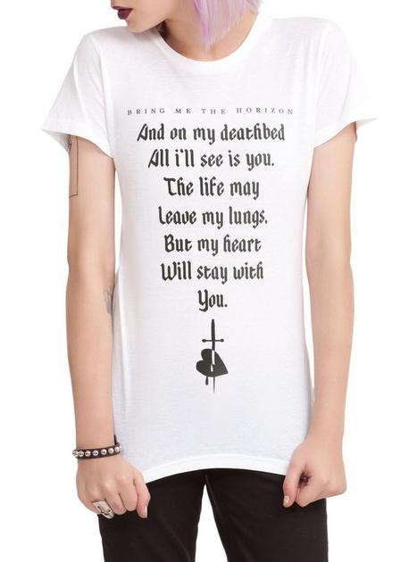 Bring Me The Horizon Deathbeds Lyrics Girls T-Shirt | Hot Topic