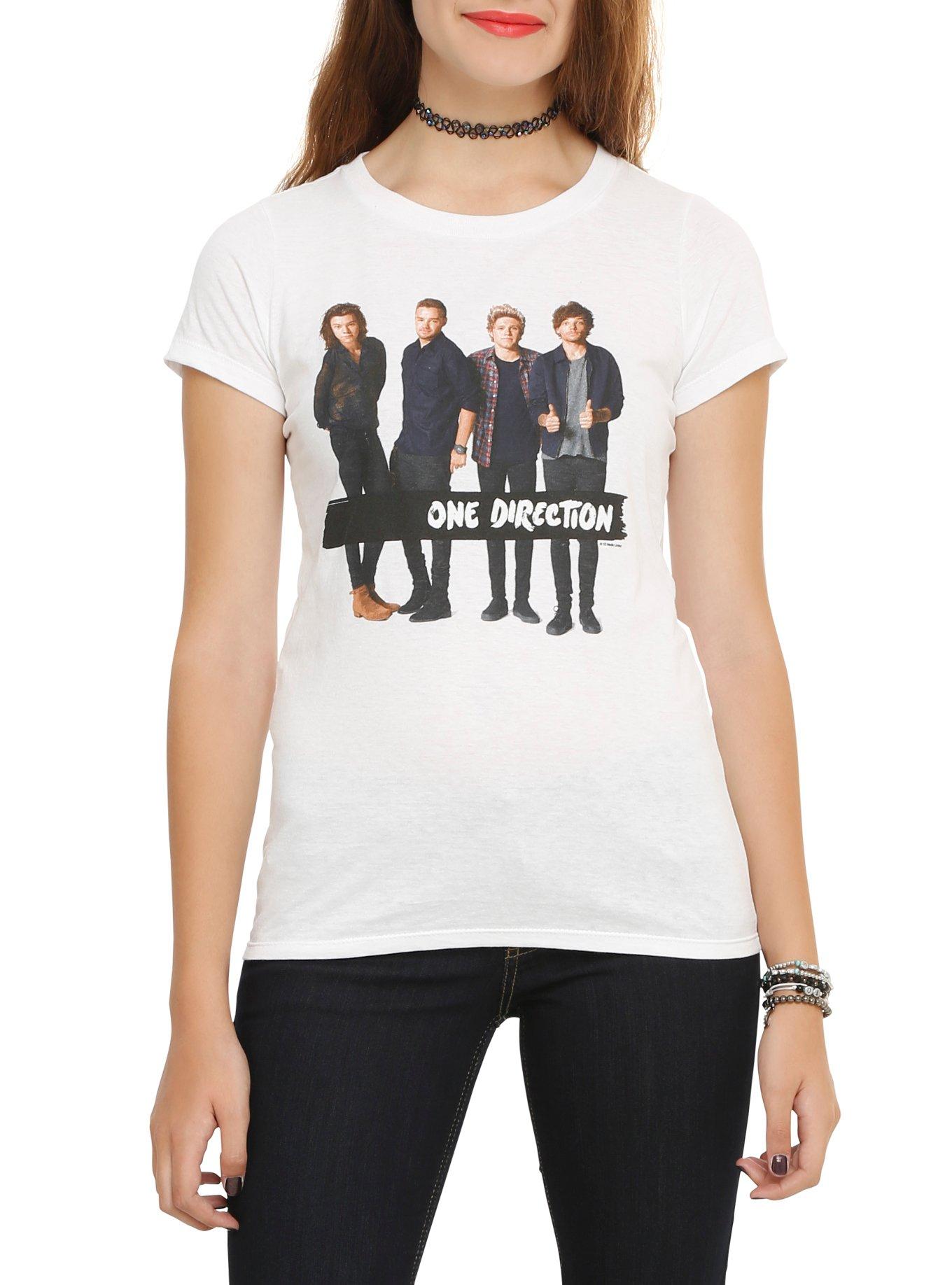 One Direction Paint Streak Girls T-Shirt, WHITE, hi-res