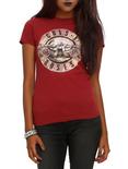 Guns N' Roses Floral Logo Girls T-Shirt, RED, hi-res