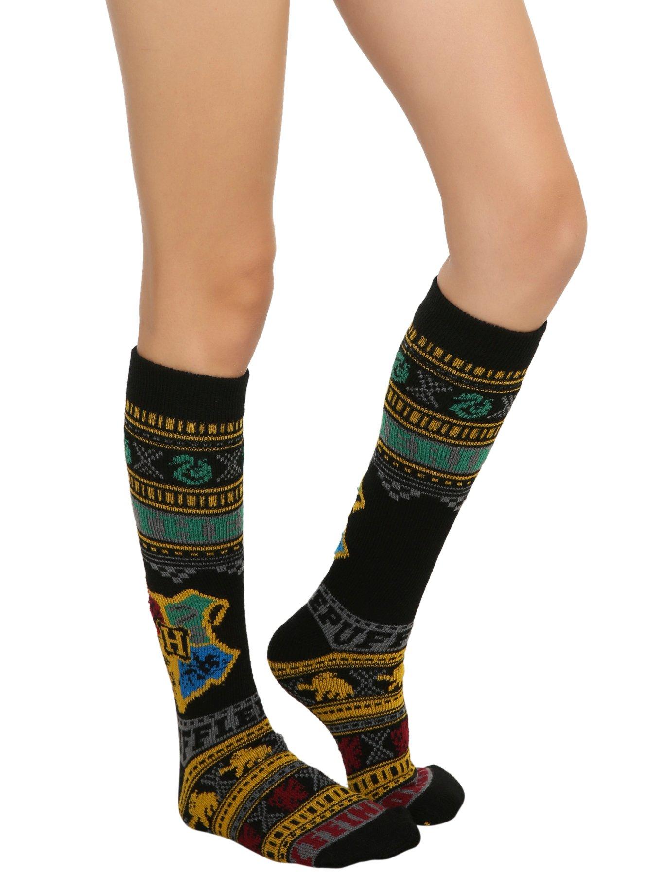 Harry Potter Hogwarts Fair Isle Knee-High Socks, , hi-res