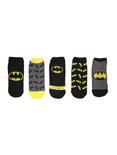 DC Comics Batman Logos No-Show Socks 5 Pair, , hi-res