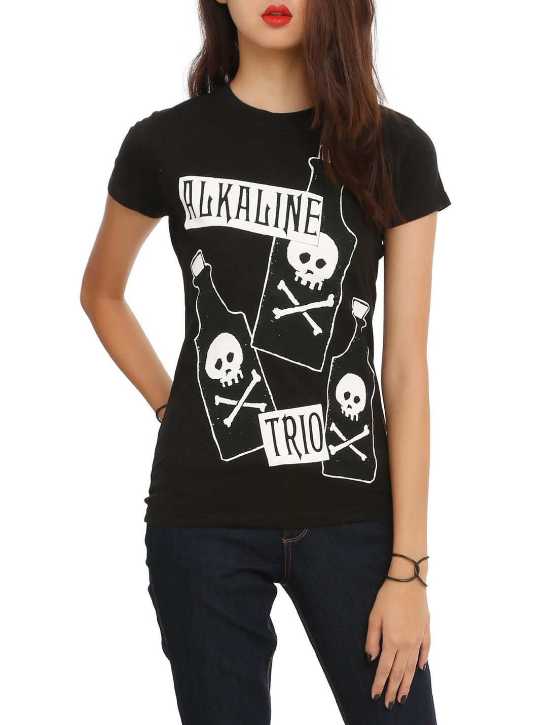 Alkaline Trio Poison Bottles Girls T-Shirt, BLACK, hi-res