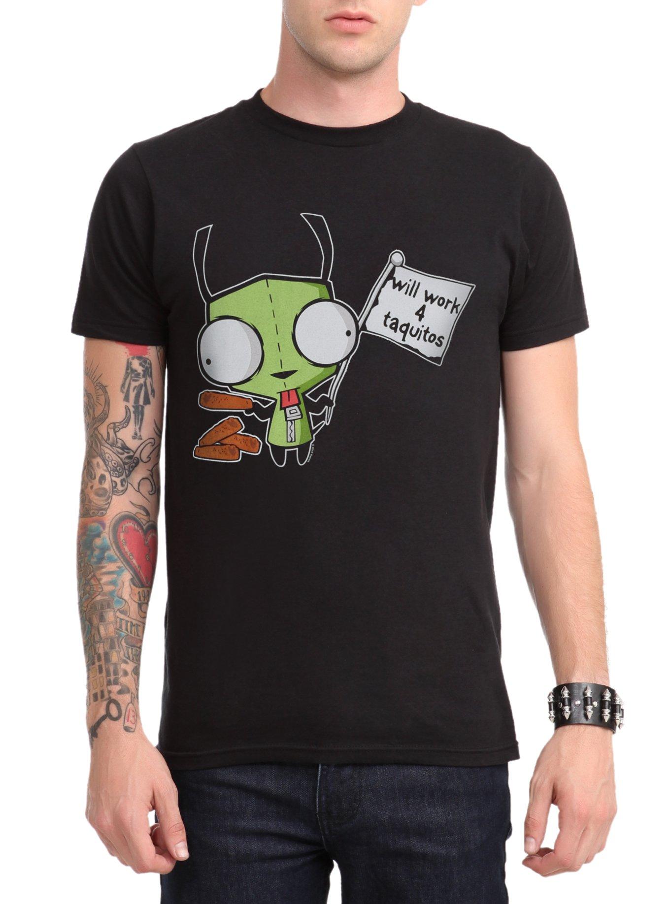 Invader Zim Gir Taquitos T-Shirt, BLACK, hi-res