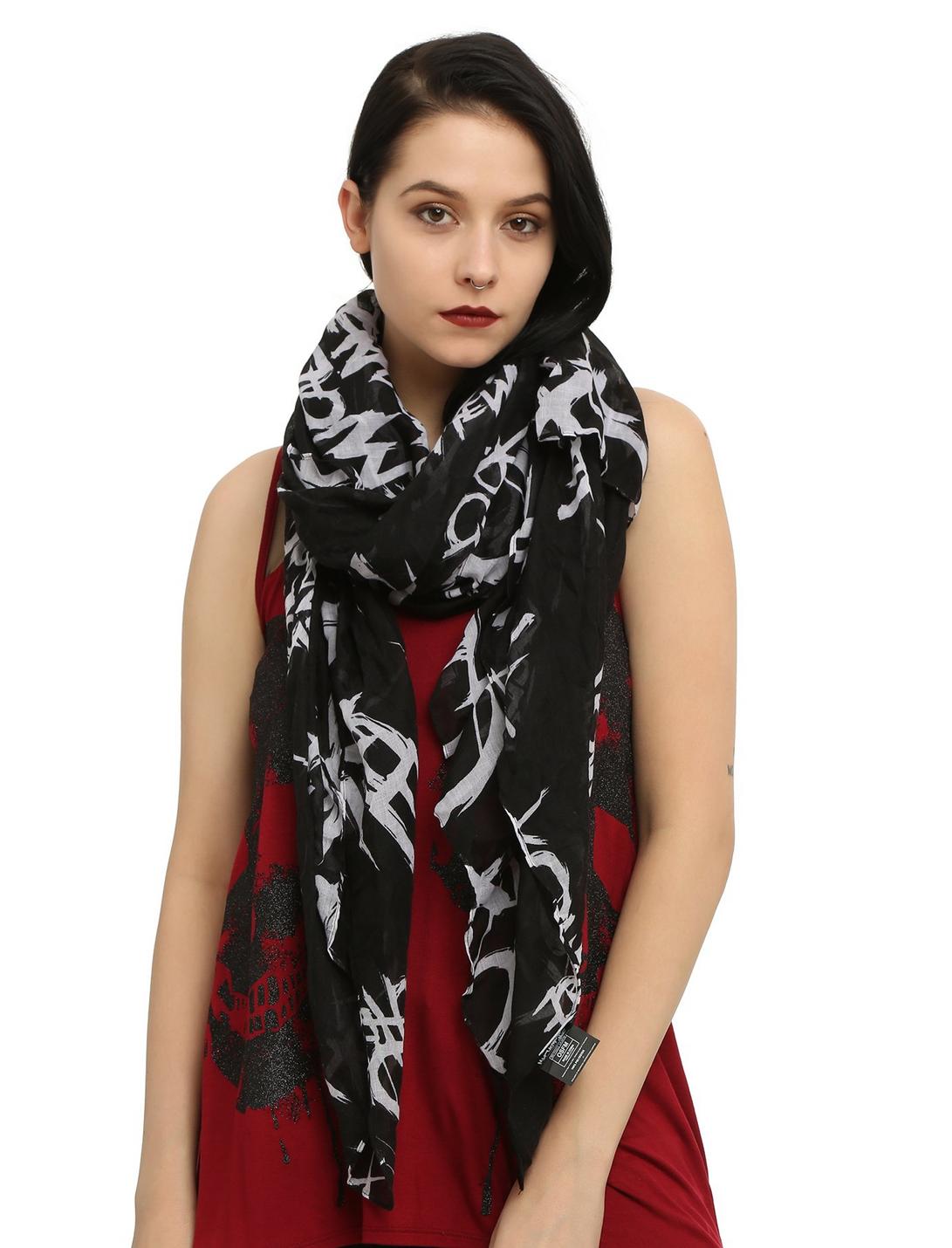 My Chemical Romance Tossed Logo Scarf, , hi-res