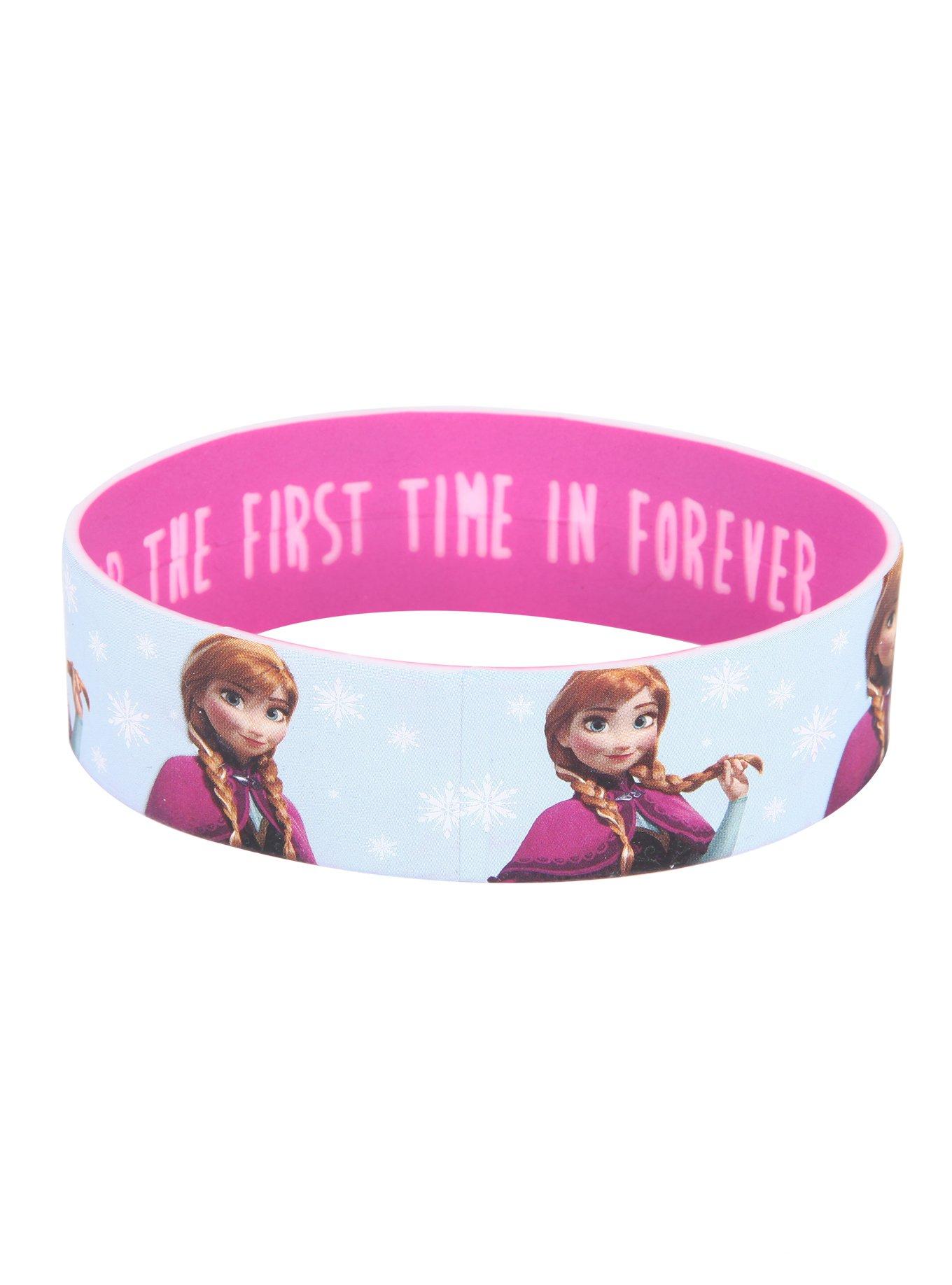 Disney Frozen Anna For The First Time In Forever Rubber Bracelet, , hi-res