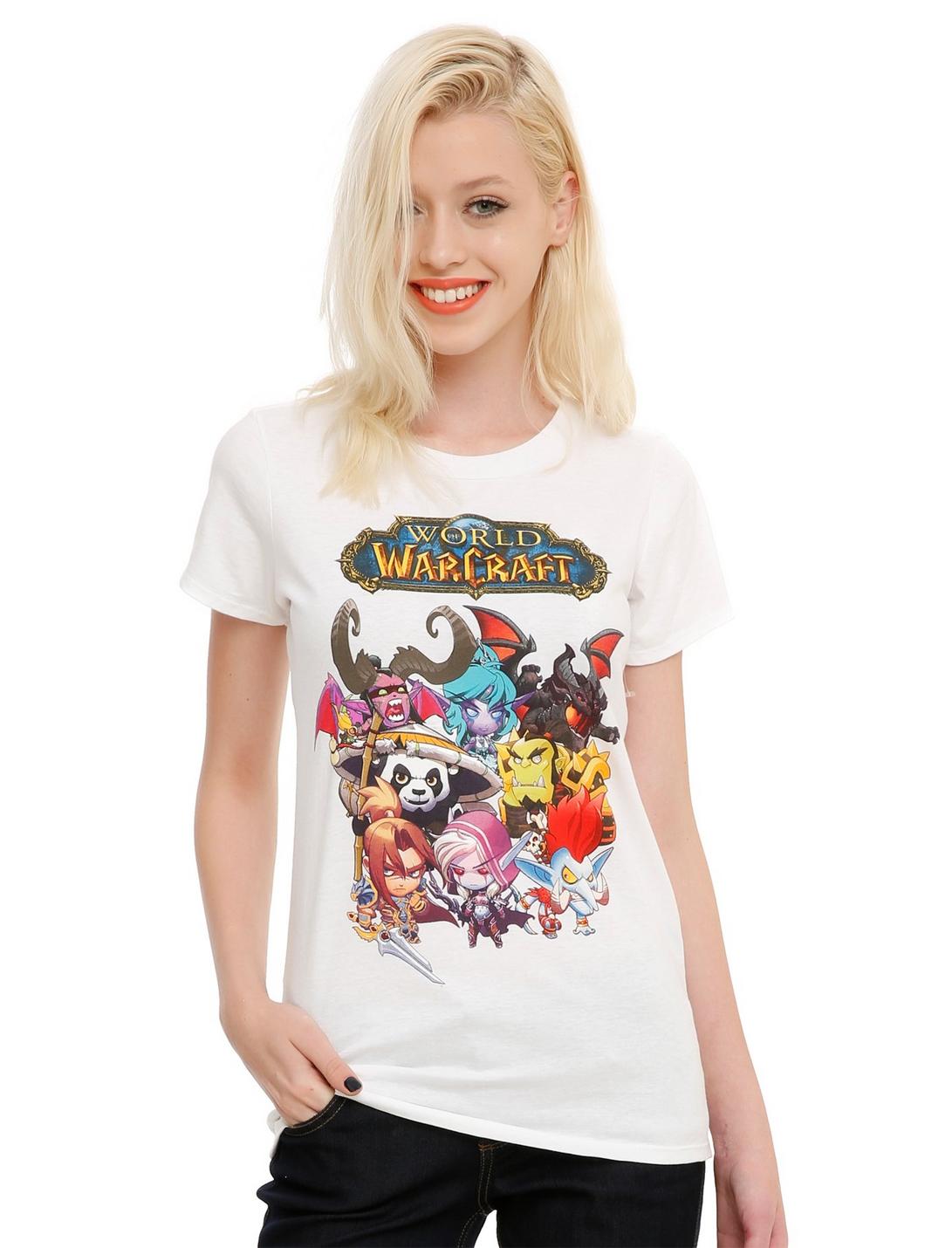 World Of Warcraft Classic Group Girls T-Shirt, BLACK, hi-res