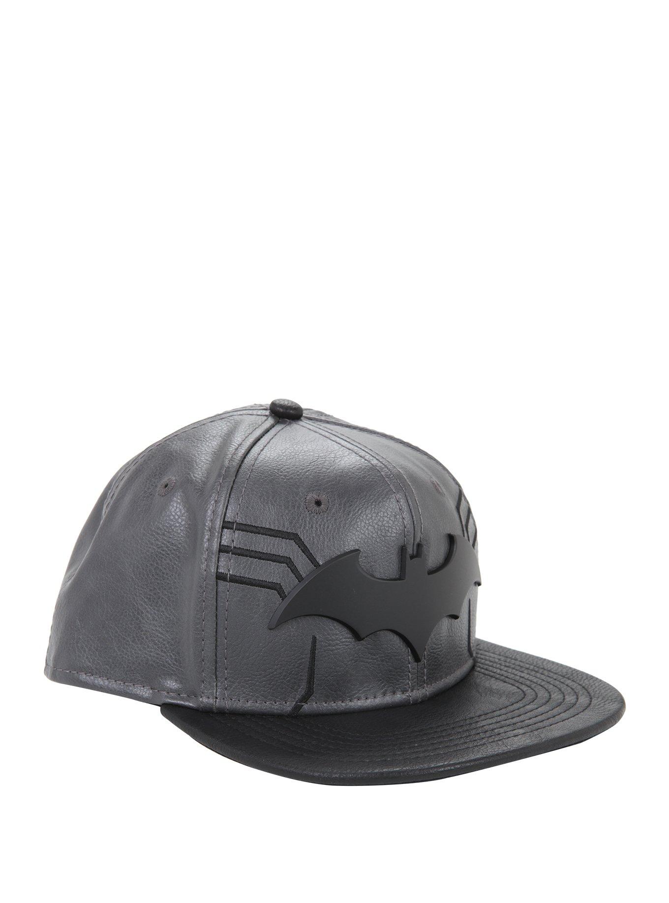 DC Comics Batman Faux Leather Snapback Hat, , hi-res