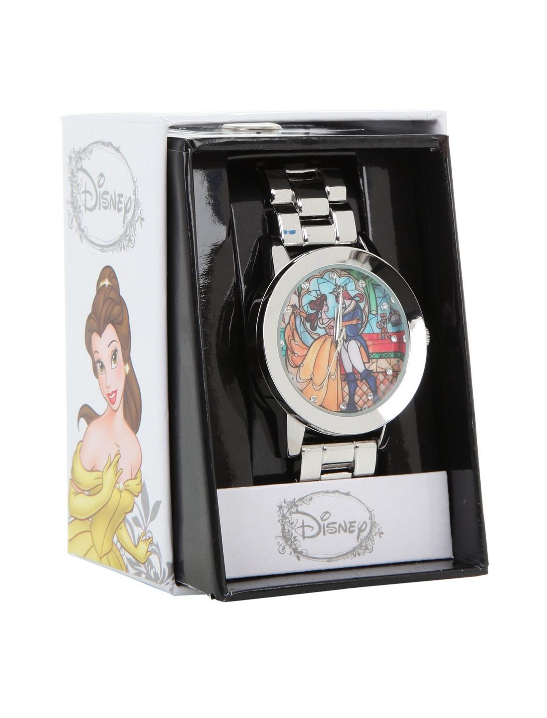 Disney Beauty And The Beast Stained Glass Dance Watch, , hi-res