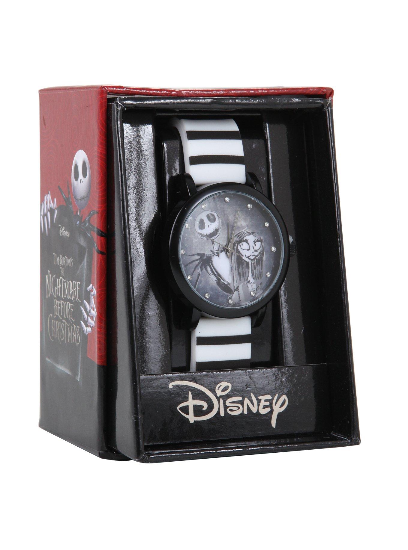 The Nightmare Before Christmas Jack & Sally Stripe Watch, , hi-res