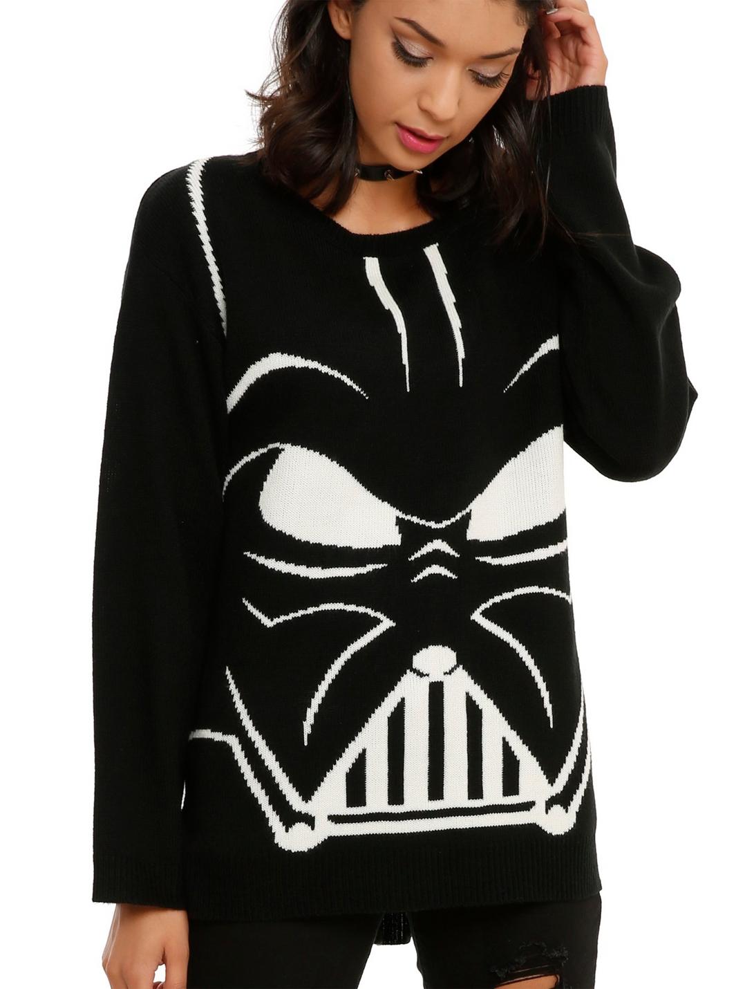 Her Universe Star Wars Darth Vader Girls Sweater, BLACK, hi-res