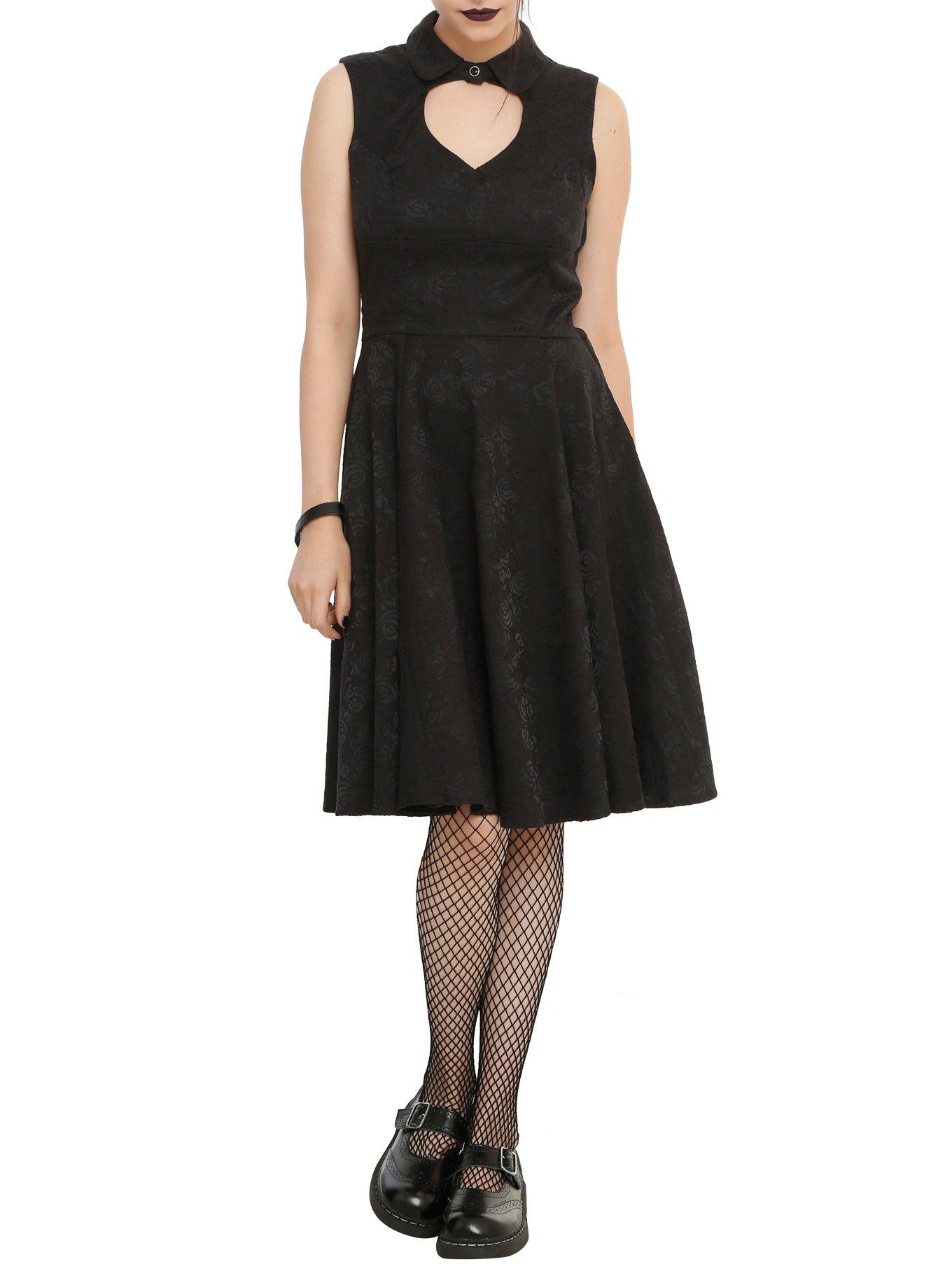 Black Rose Dress Set